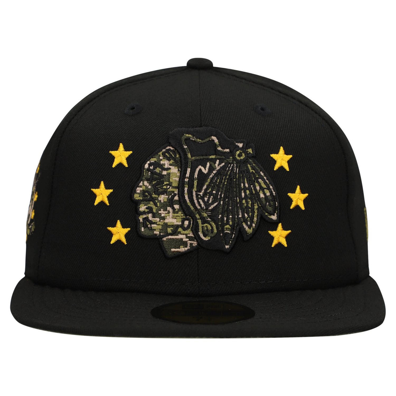 New Era Chicago hawks Military Appreciation Digital Camo Stars 59FIFTY Fitted Hat - view number 2