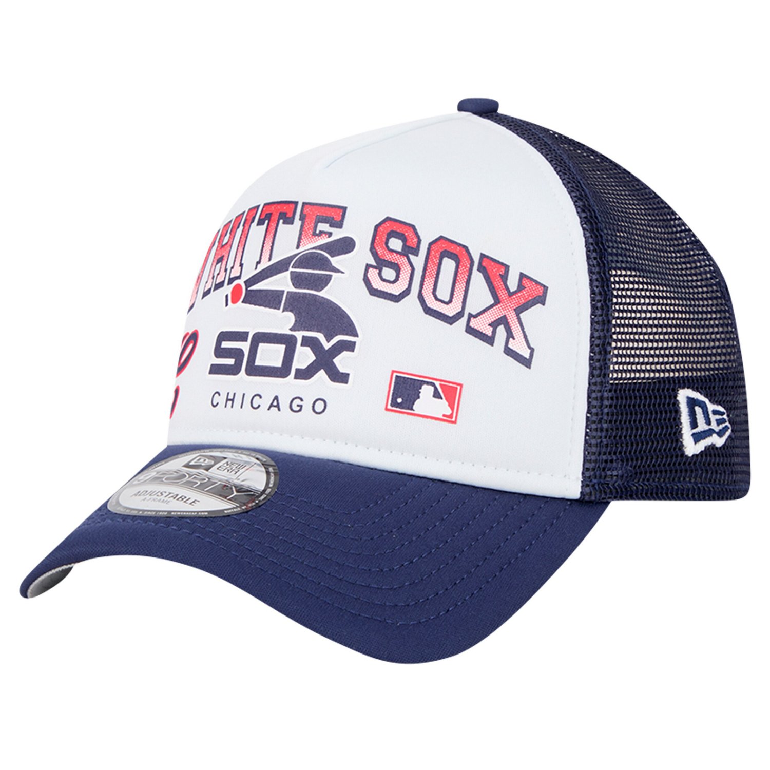 New Era Chicago Sox Retro Wordmark 9FORTY A-Frame Trucker Adjustable Hat