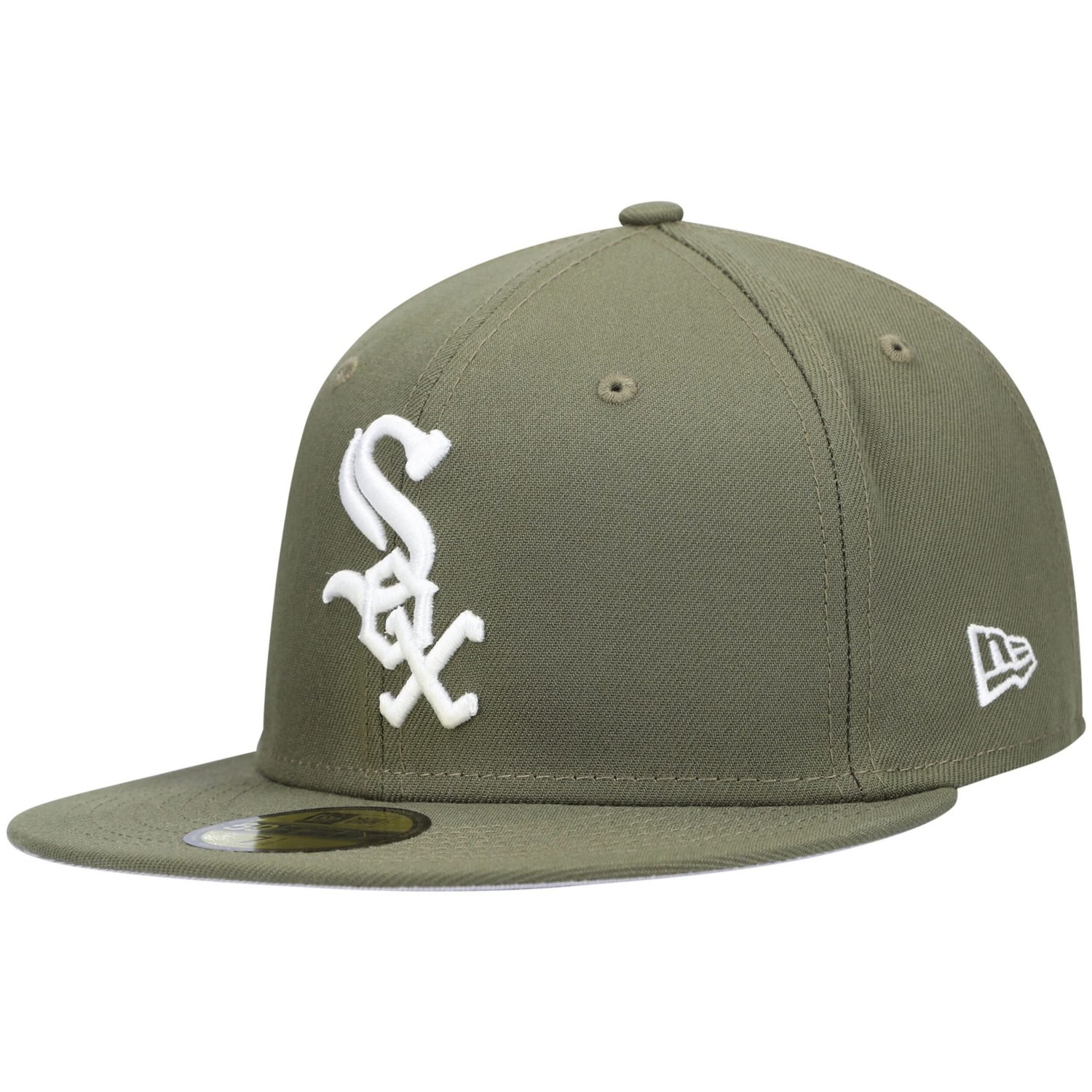 New Era Chicago White Sox White Logo 59FIFTY Fitted Hat                                                                          - view number 1