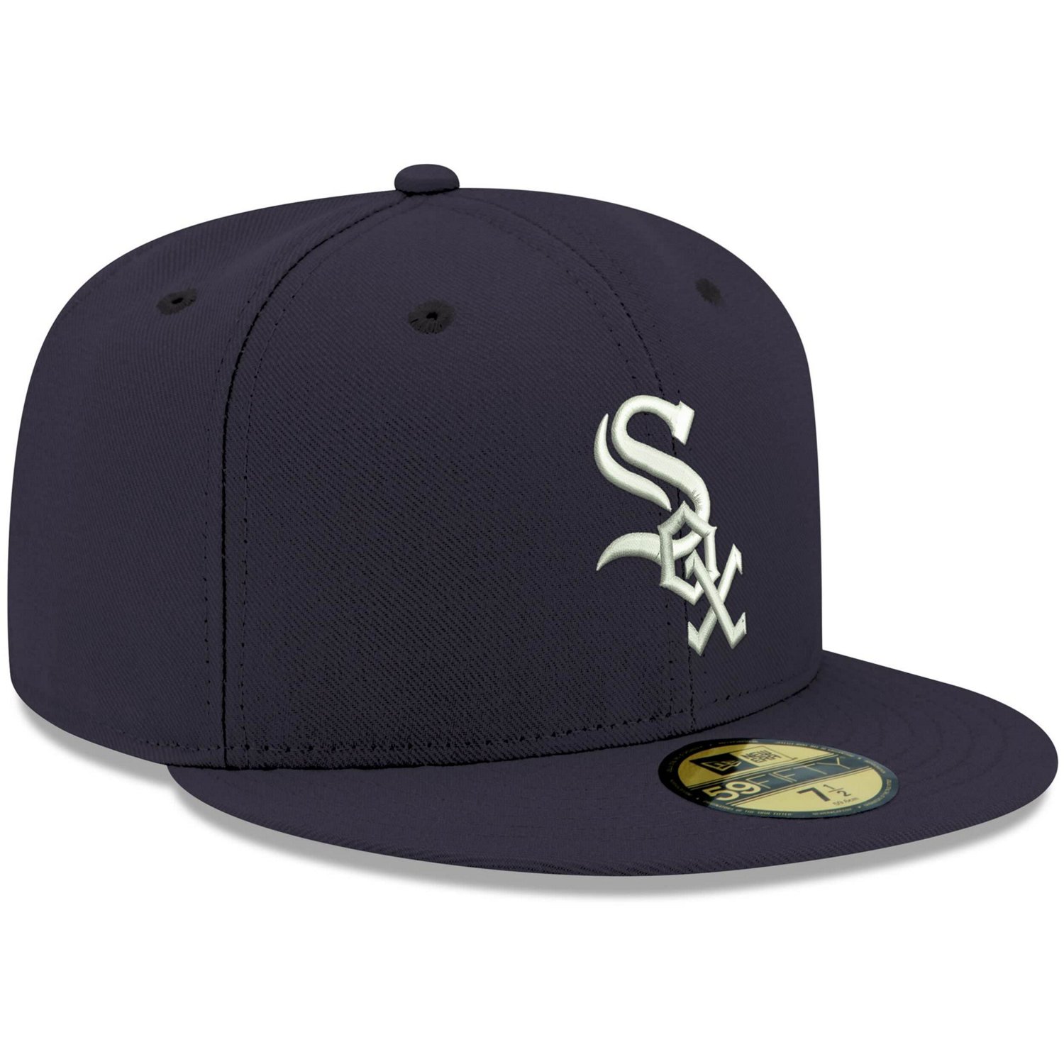 New Era Chicago White Sox White Logo 59FIFTY Fitted Hat                                                                          - view number 3
