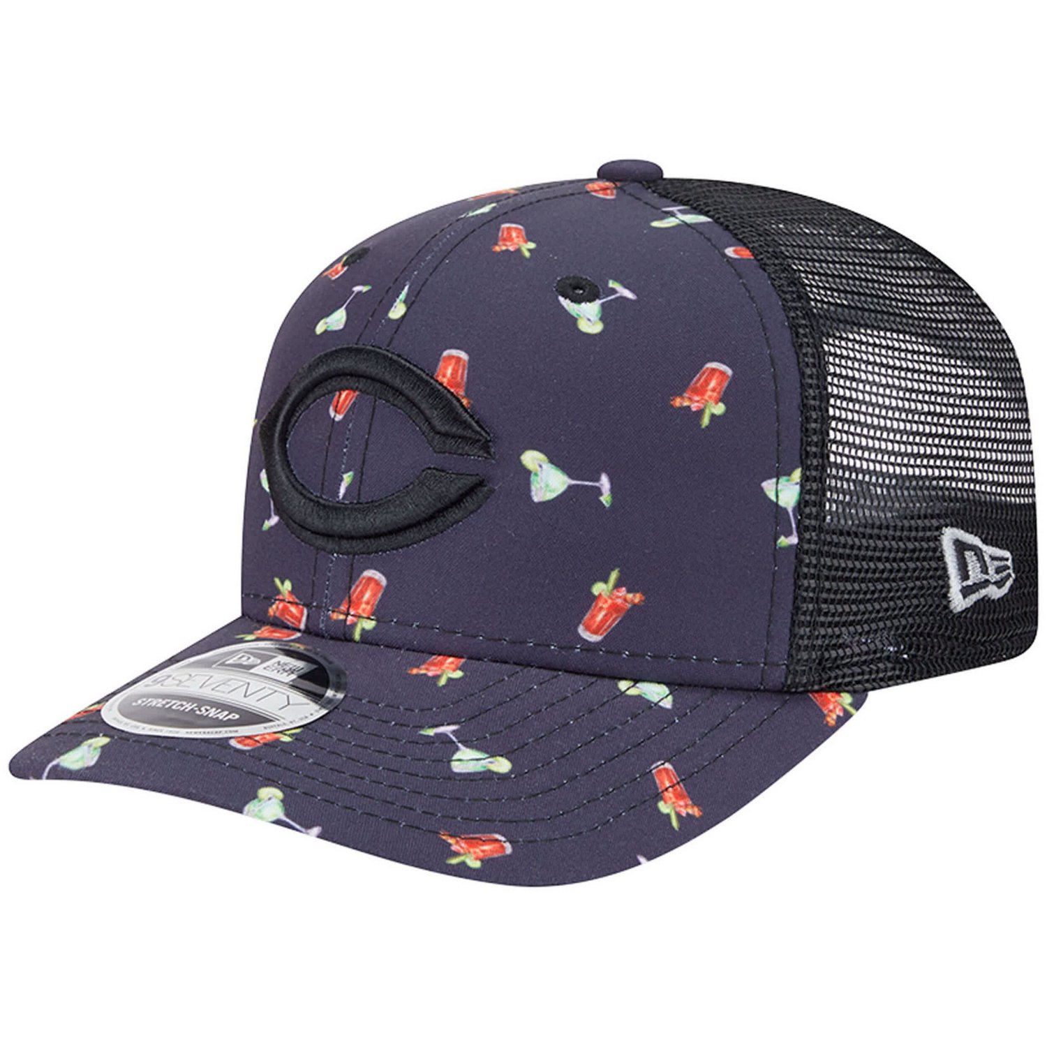 New Era Cincinnati Reds Adventure Drinks Pattern 9SEVENTY Stretch-Snap Hat