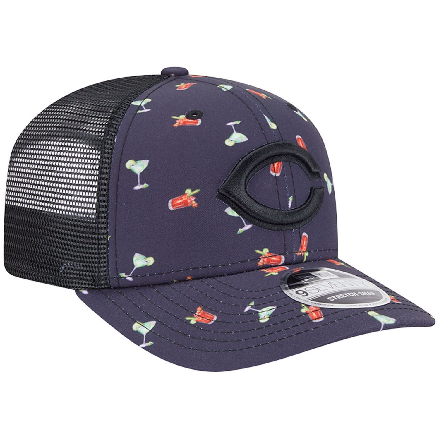 New Era Cincinnati Reds Adventure Drinks Pattern 9SEVENTY Stretch-Snap Hat                                                       - view number 3