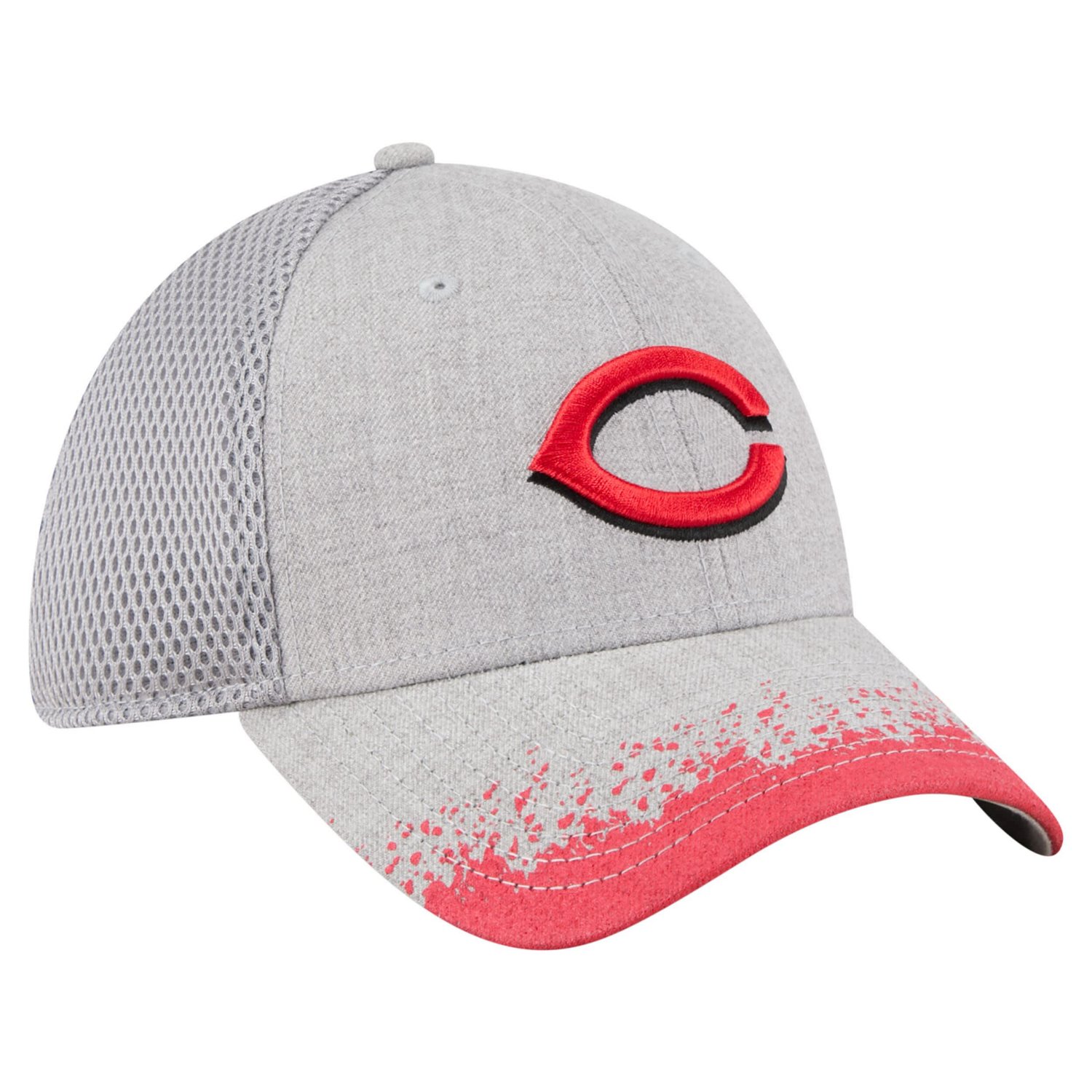 New Era Cincinnati Reds Visor Paint Splatter 39THIRTY Flex Hat - view number 3