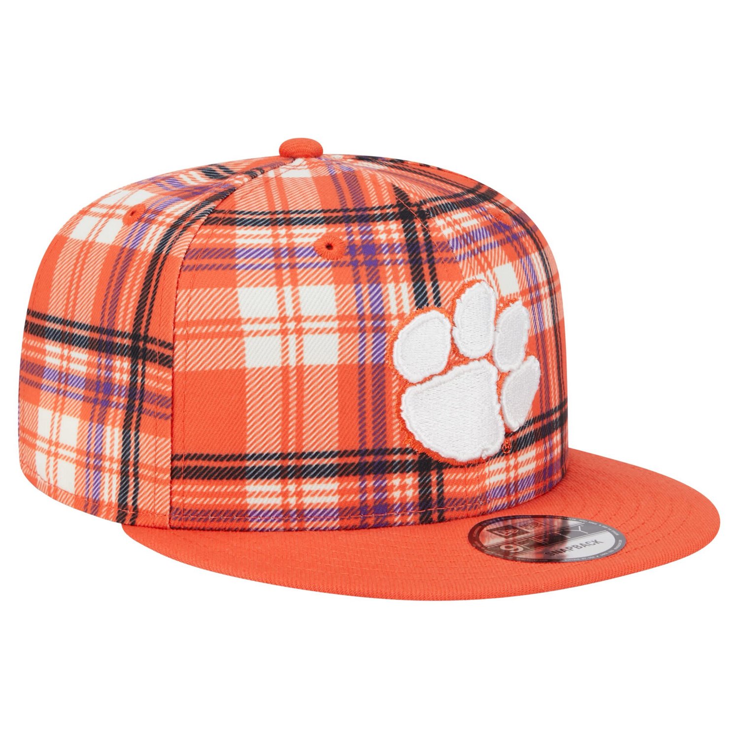 New Era Clemson Tigers Plaid 9FIFTY Snapback Hat