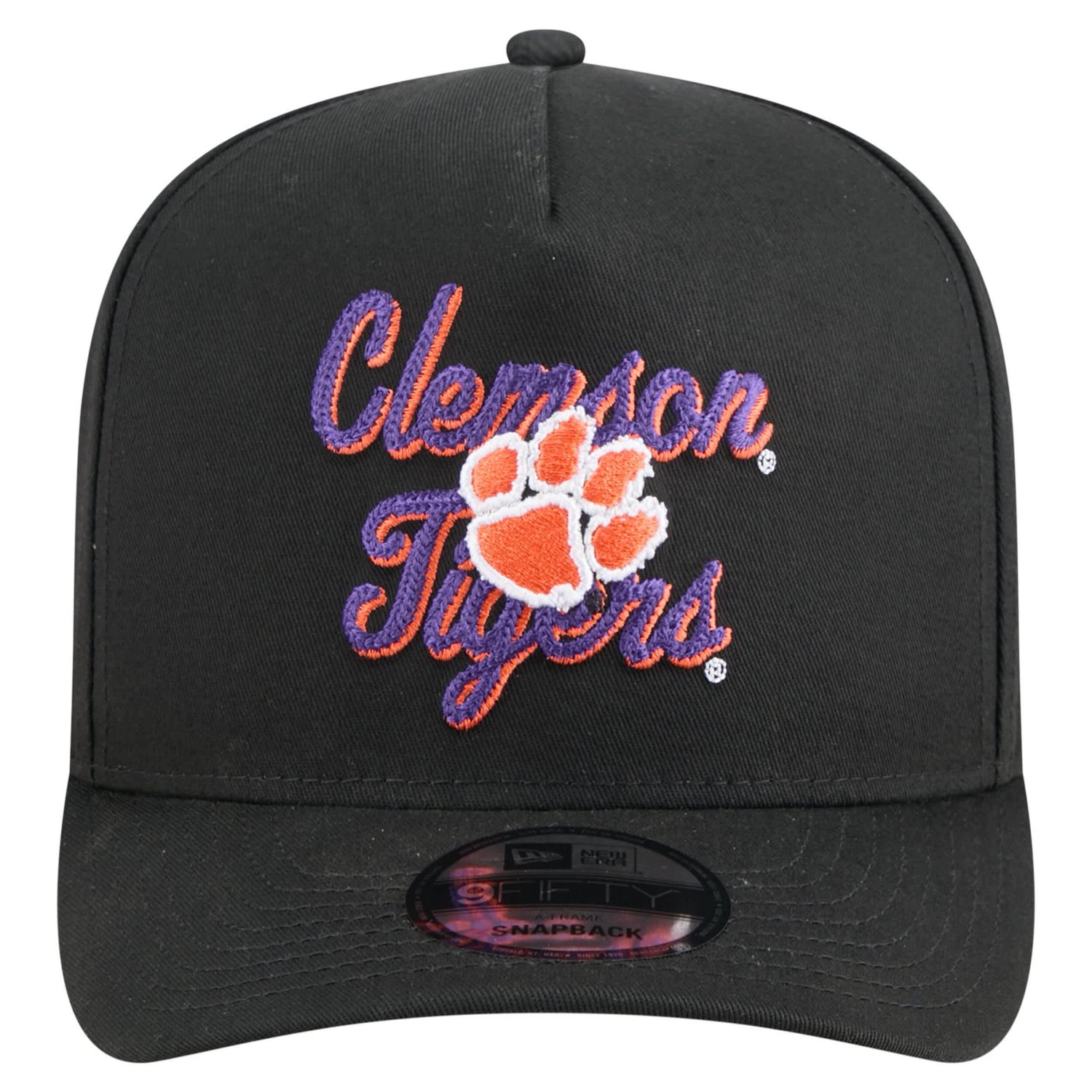 New Era Clemson Tigers Vintage Chainstitch 9FIFTY A-Frame Snapback Hat - view number 2