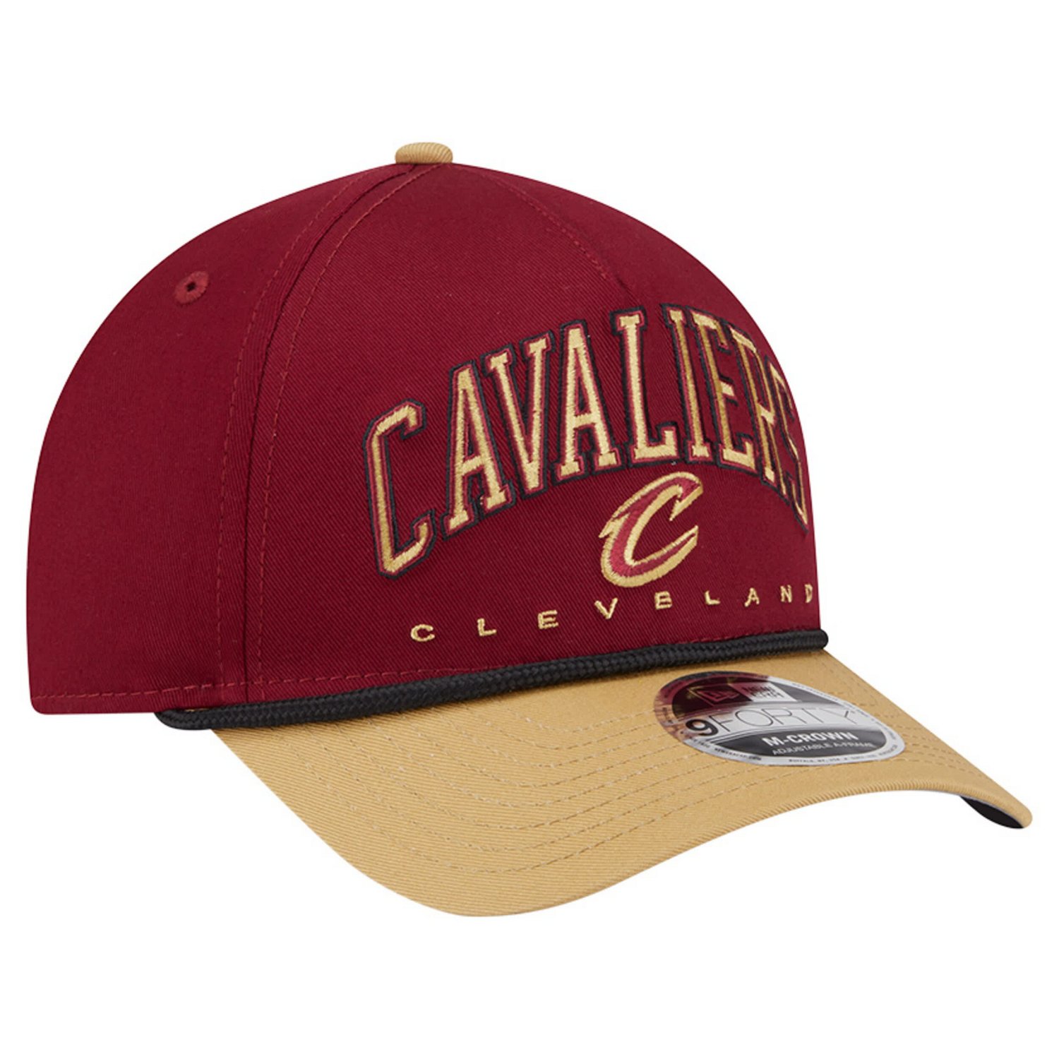 New Era Cleveland Cavaliers Bold Arch COOLERA 9FORTY A-Frame M-Crown Adjustable Hat - view number 3