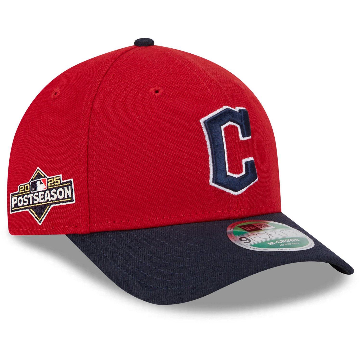 New Era Cleveland Guardians 2025 MLB Postseason Side Patch 9FORTY Adjustable Hat - view number 1