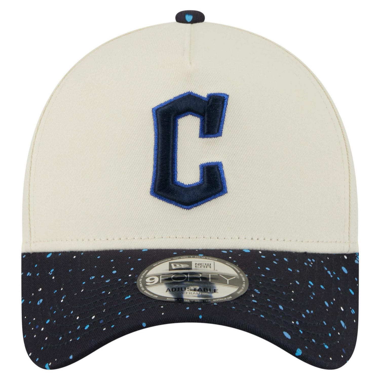 New Era Cleveland Guardians Speckle A-Frame 9FORTY Adjustable Hat - view number 2
