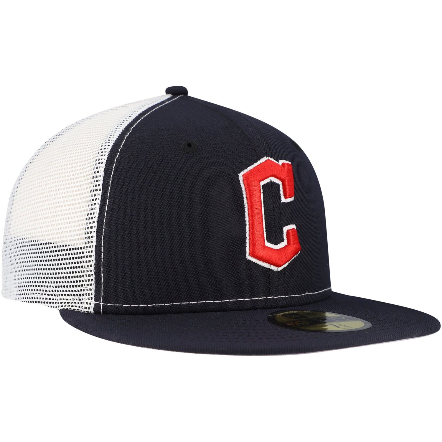 New Era Cleveland Guardians Team Color 59FIFTY Trucker Fitted Hat - view number 3