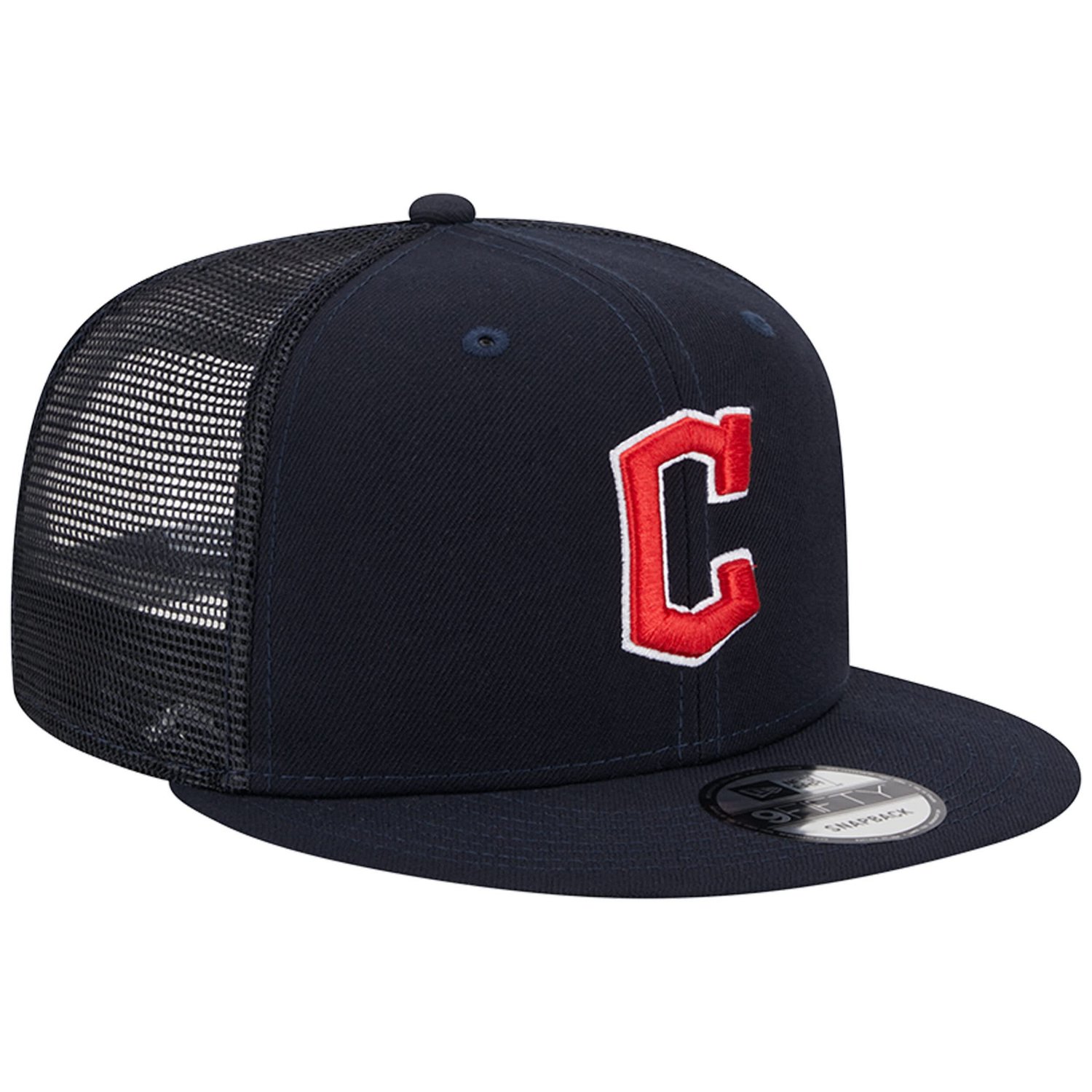 New Era Cleveland Guardians Team Color Trucker 9FIFTY Snapback Hat - view number 3