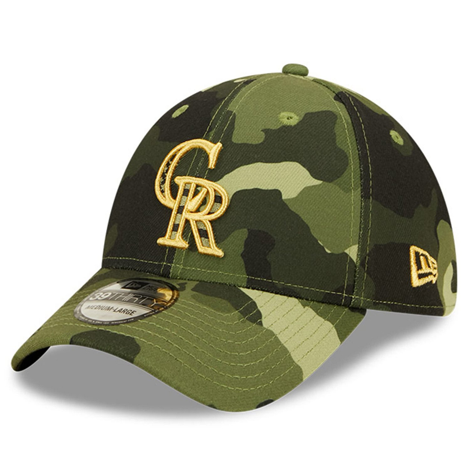 New Era Colorado Rockies 2022 Armed Forces Day 39THIRTY Flex Hat                                                                 - view number 3