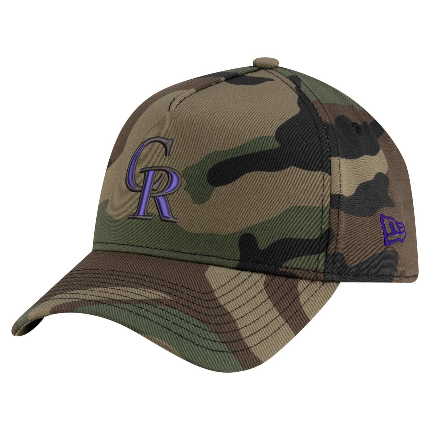 New Era Colorado Rockies Woodland Team Pop 9FORTY A-Frame Adjustable Hat