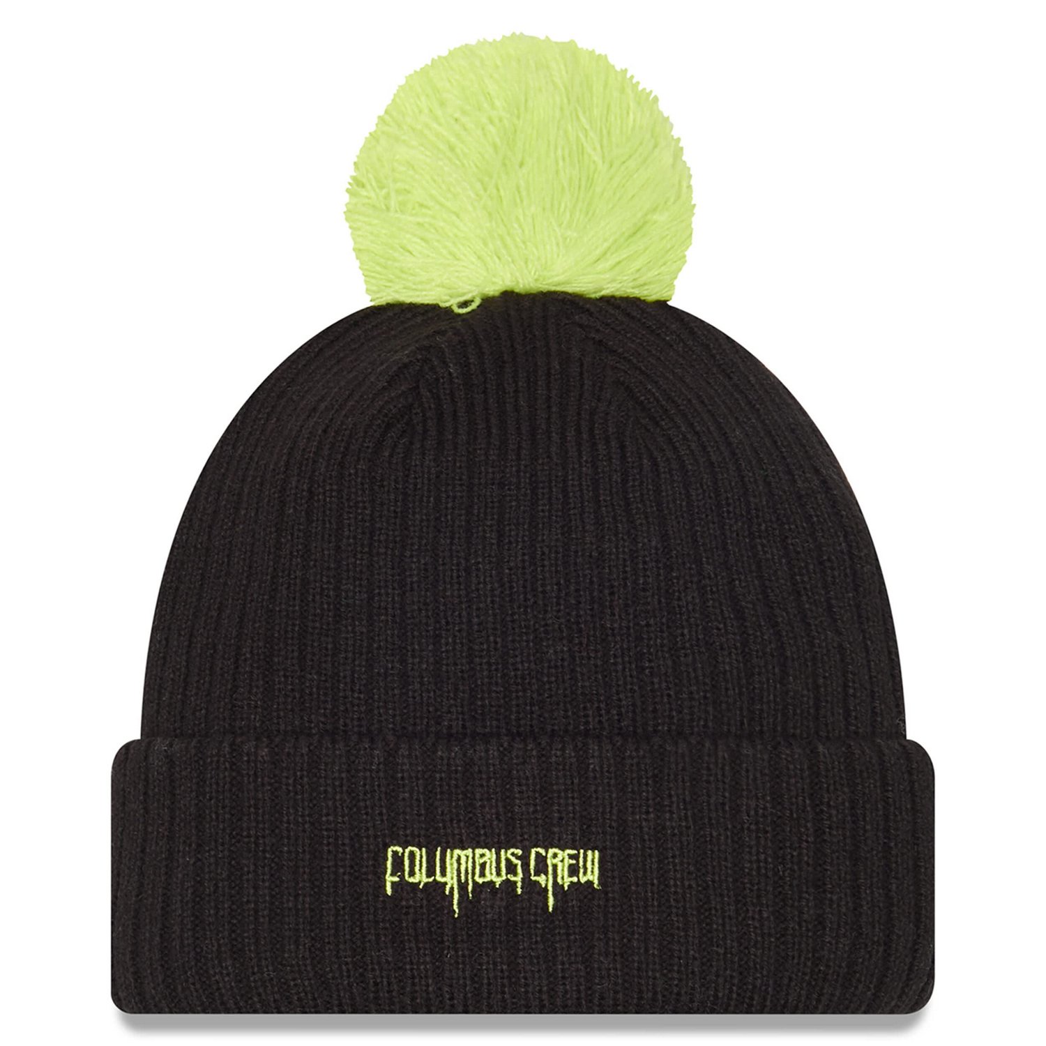 New Era Columbus Crew 2025 Jersey Hook Cuffed Knit Hat with Pom - view number 2