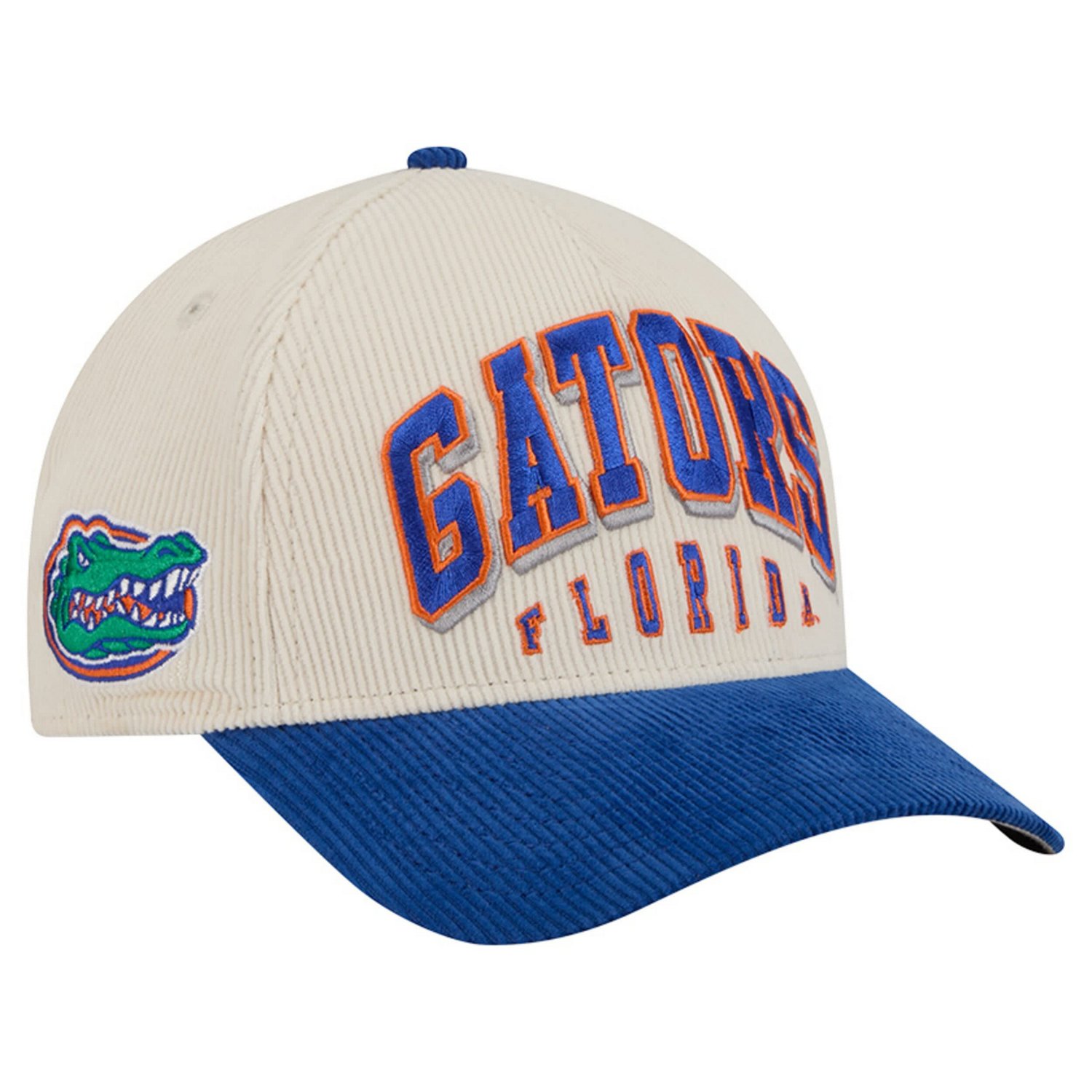 New Era Cream Florida Gators Arch Two-Tone Corduroy 9FORTY A-Frame Adjustable Hat - view number 3