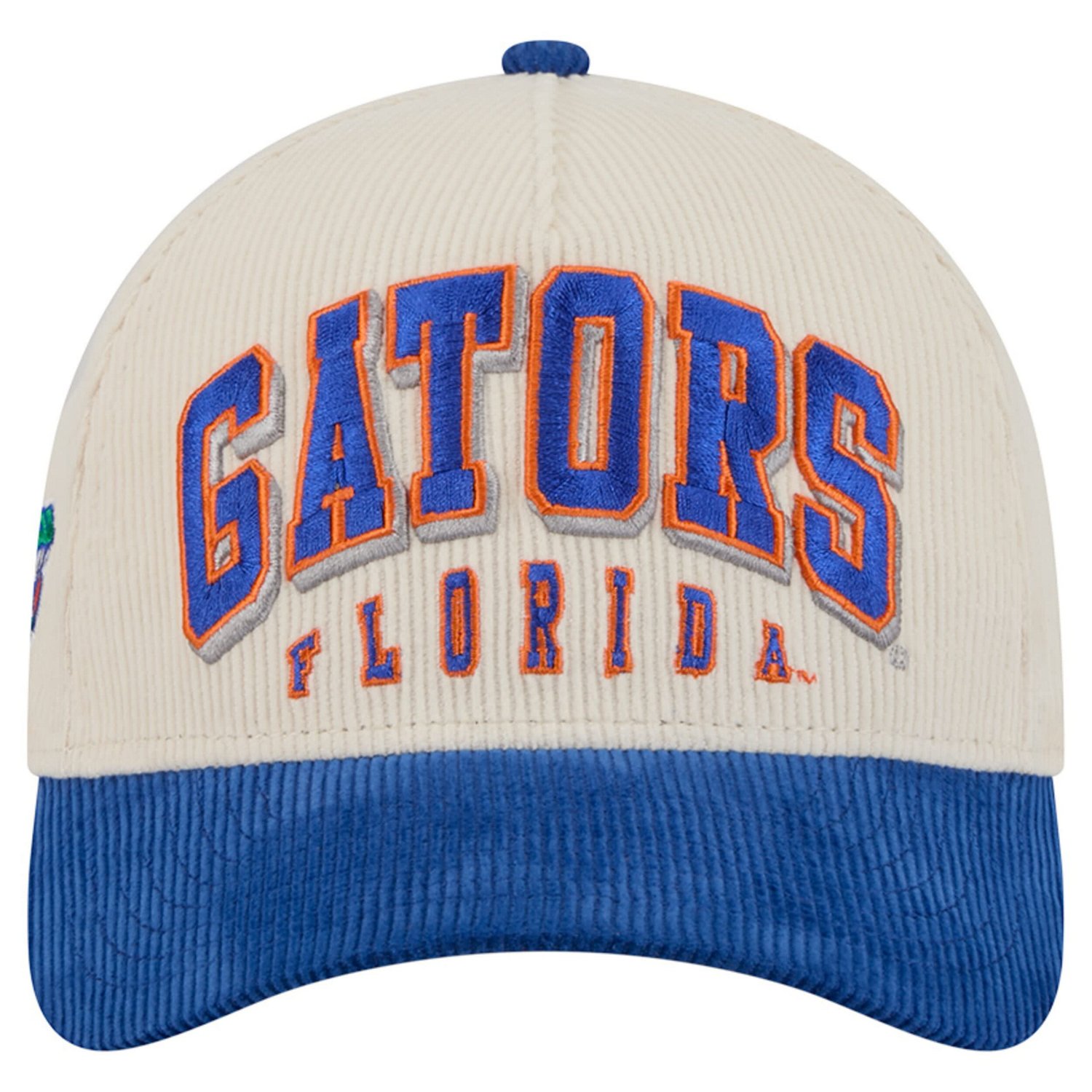 New Era Cream Florida Gators Arch Two-Tone Corduroy 9FORTY A-Frame Adjustable Hat - view number 2