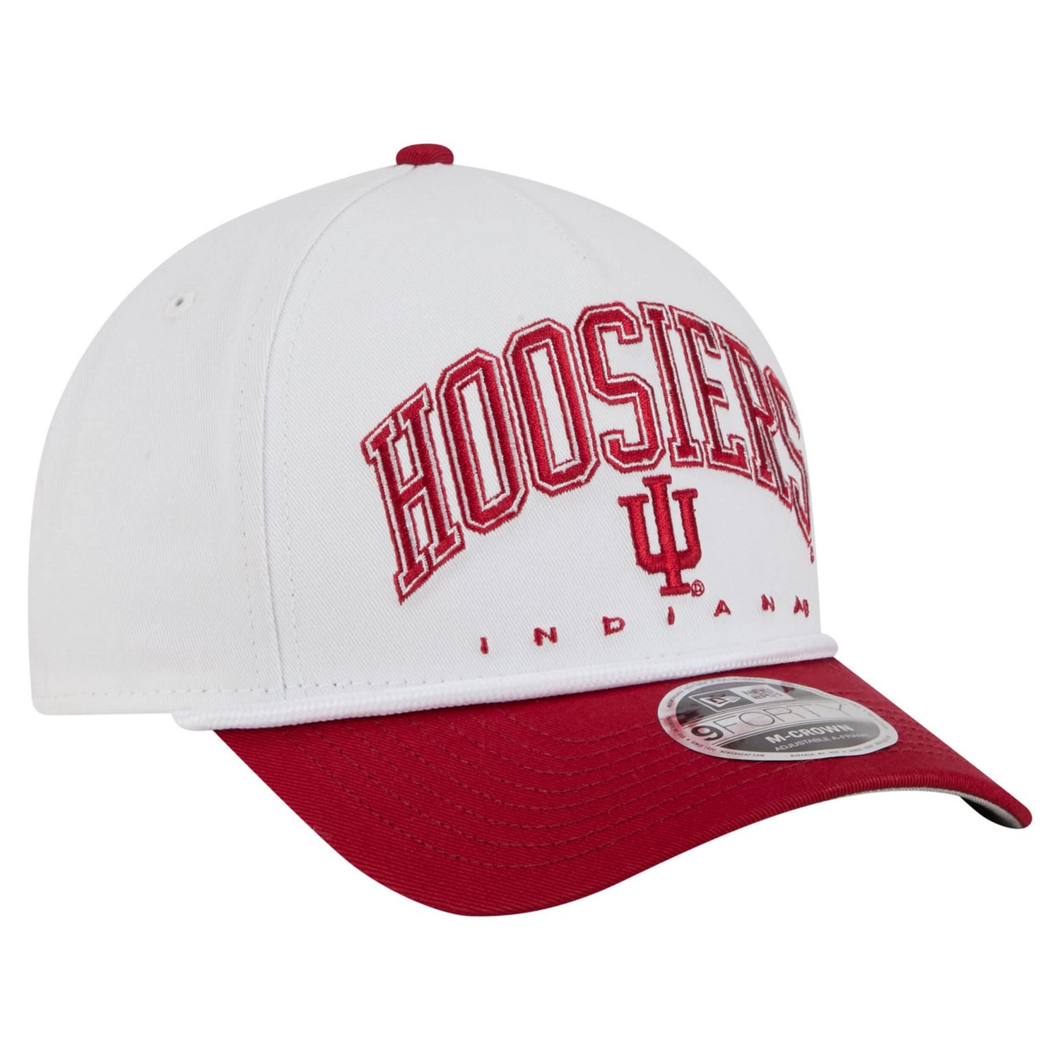 New Era Crimson Indiana Hoosiers Arch Two-Tone Rope 9FORTY A-Frame M-Crown Adjustable Hat - view number 3