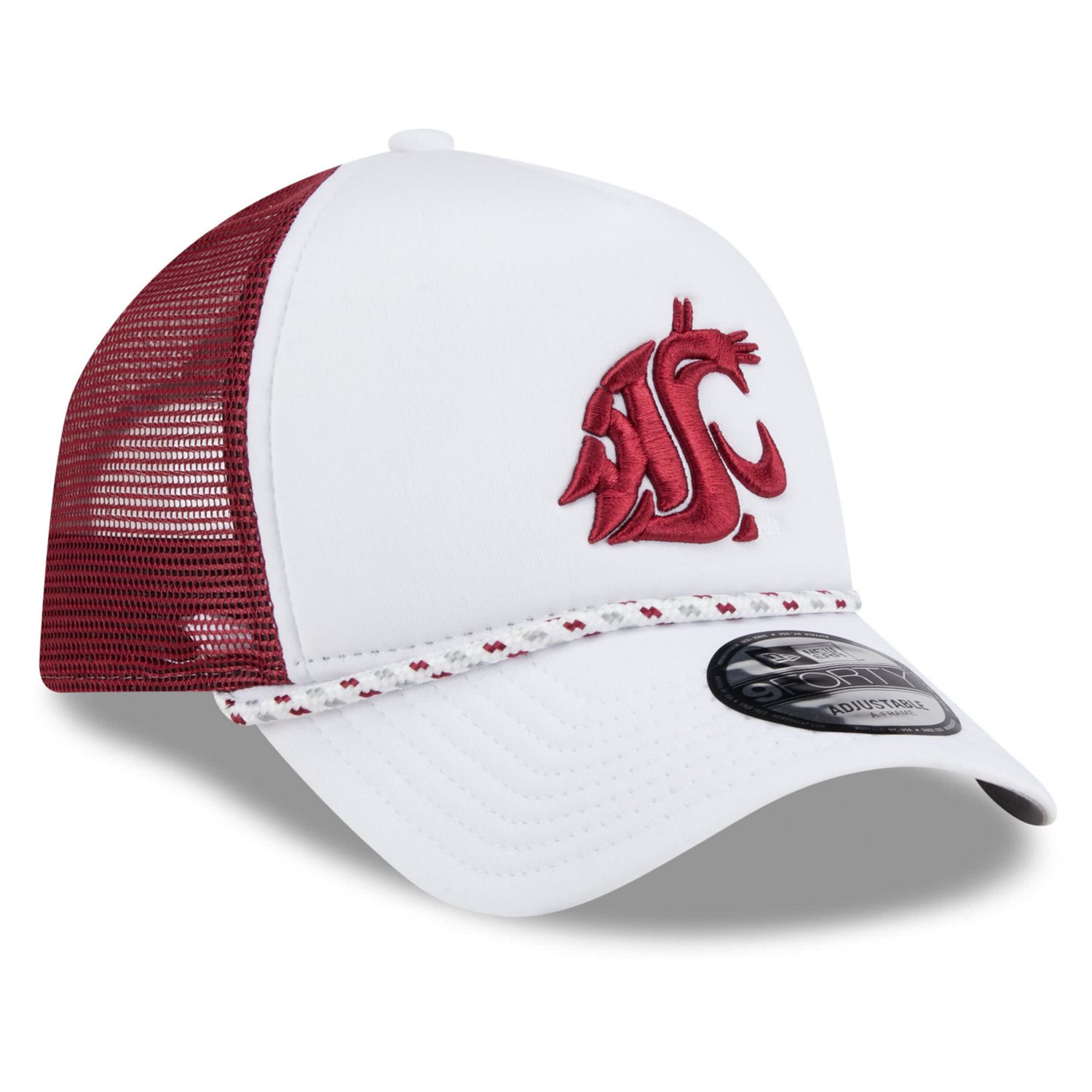New Era /Crimson Washington State Cougars Court Sport Foam A-Frame 9FORTY Adjustable Trucker Hat                                 - view number 3