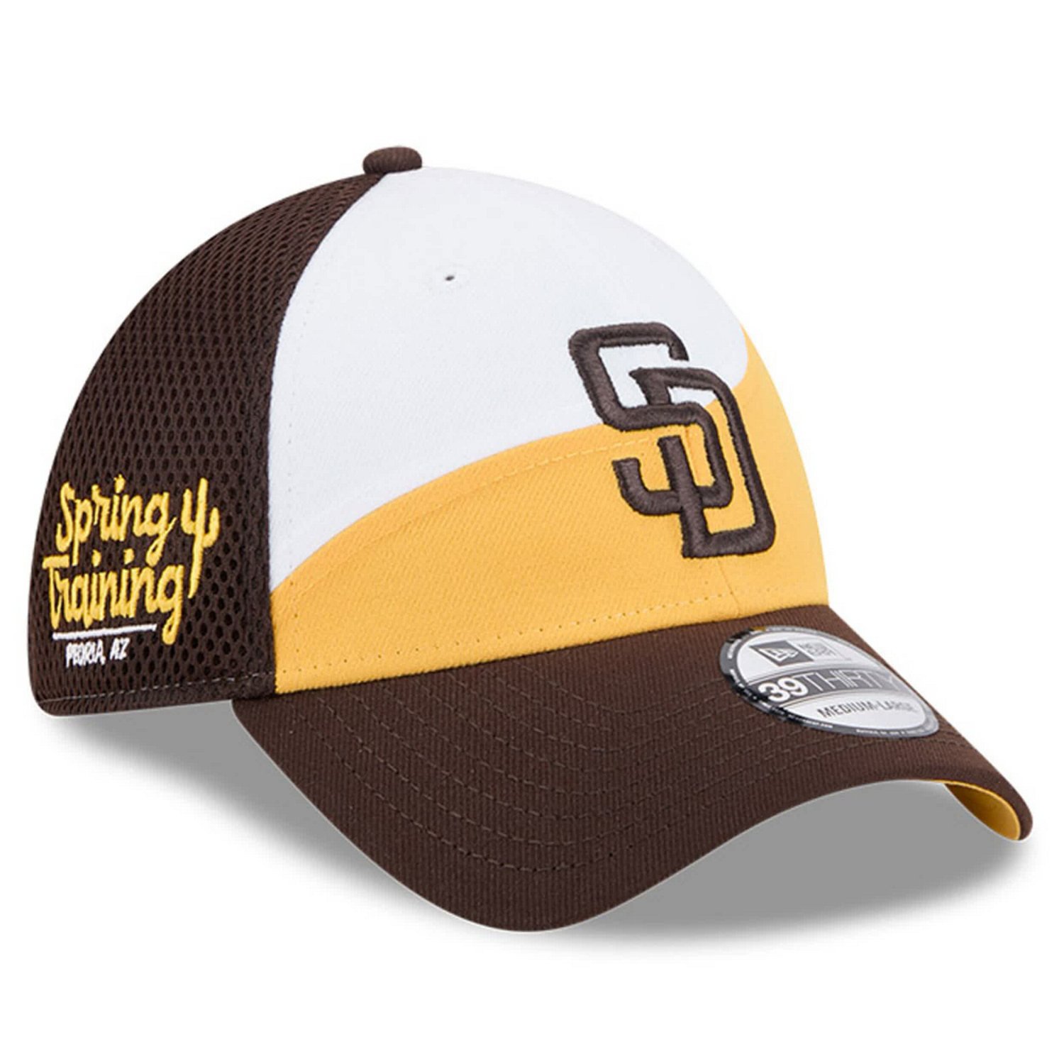 New Era Dark Brown San Diego Padres 2025 Spring Training 39THIRTY Flex Hat                                                       - view number 3