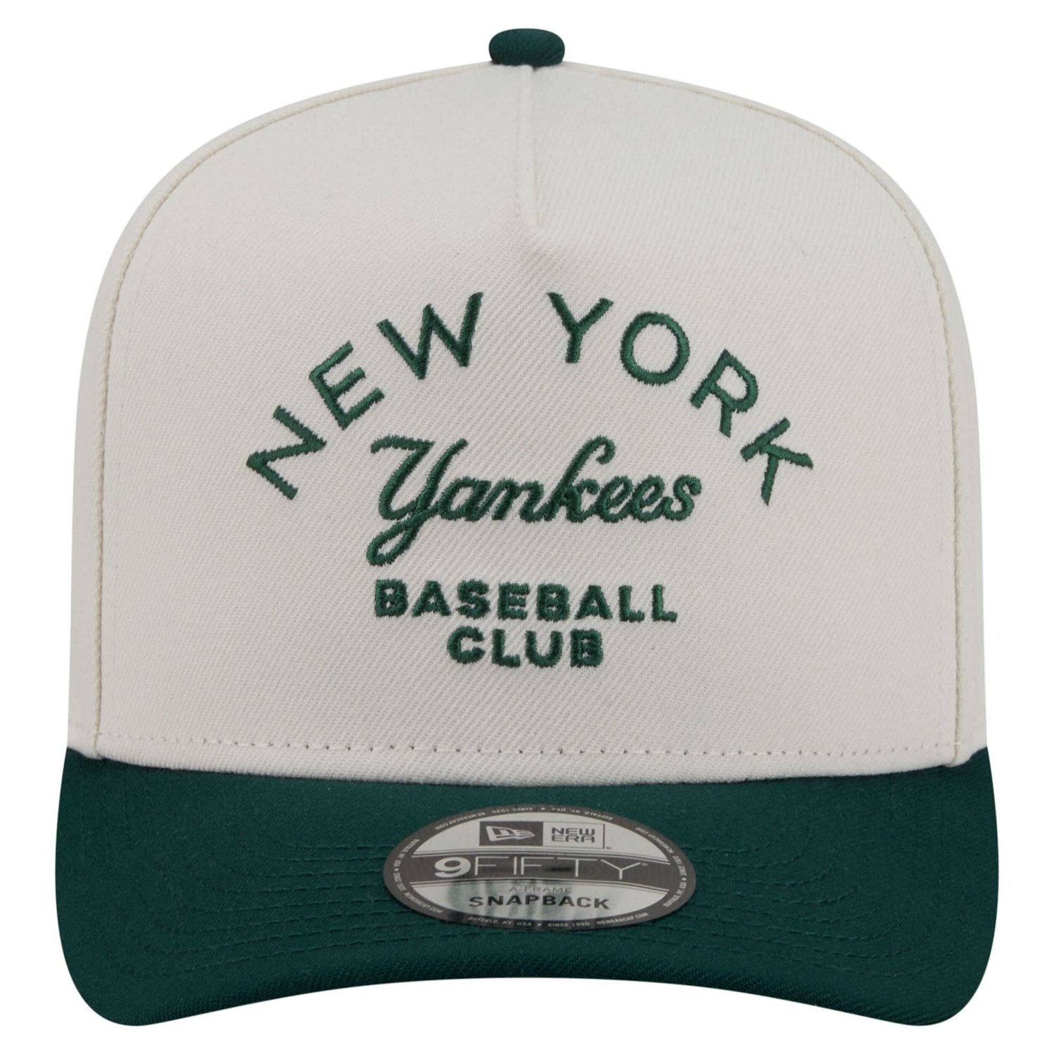 New Era Dark Green New York Yankees Chrome A-Frame 9FIFTY Snapback Hat - view number 2