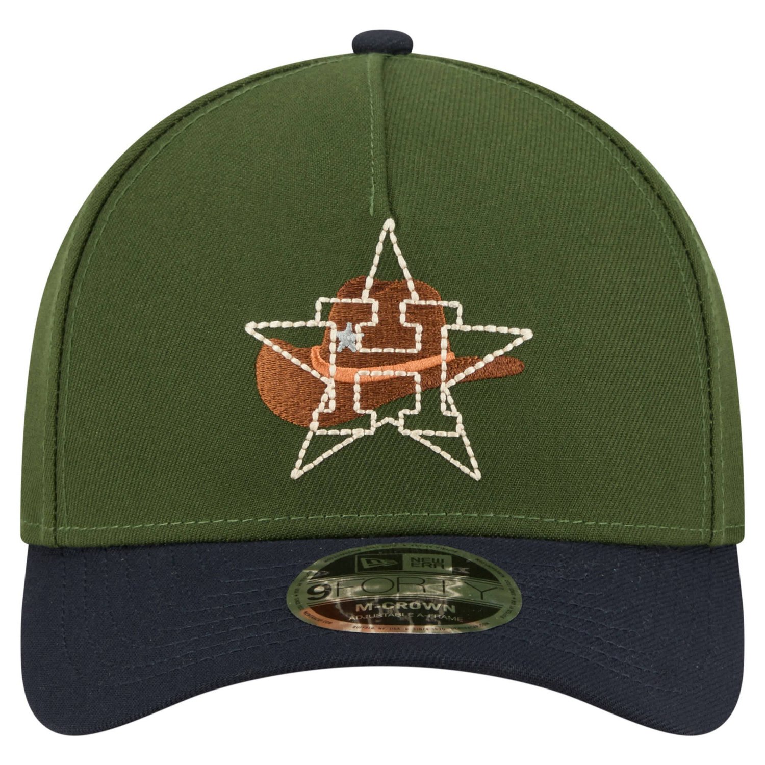 New Era Dark Houston Astros City Feature 9FORTY A-Frame Adjustable Hat - view number 2