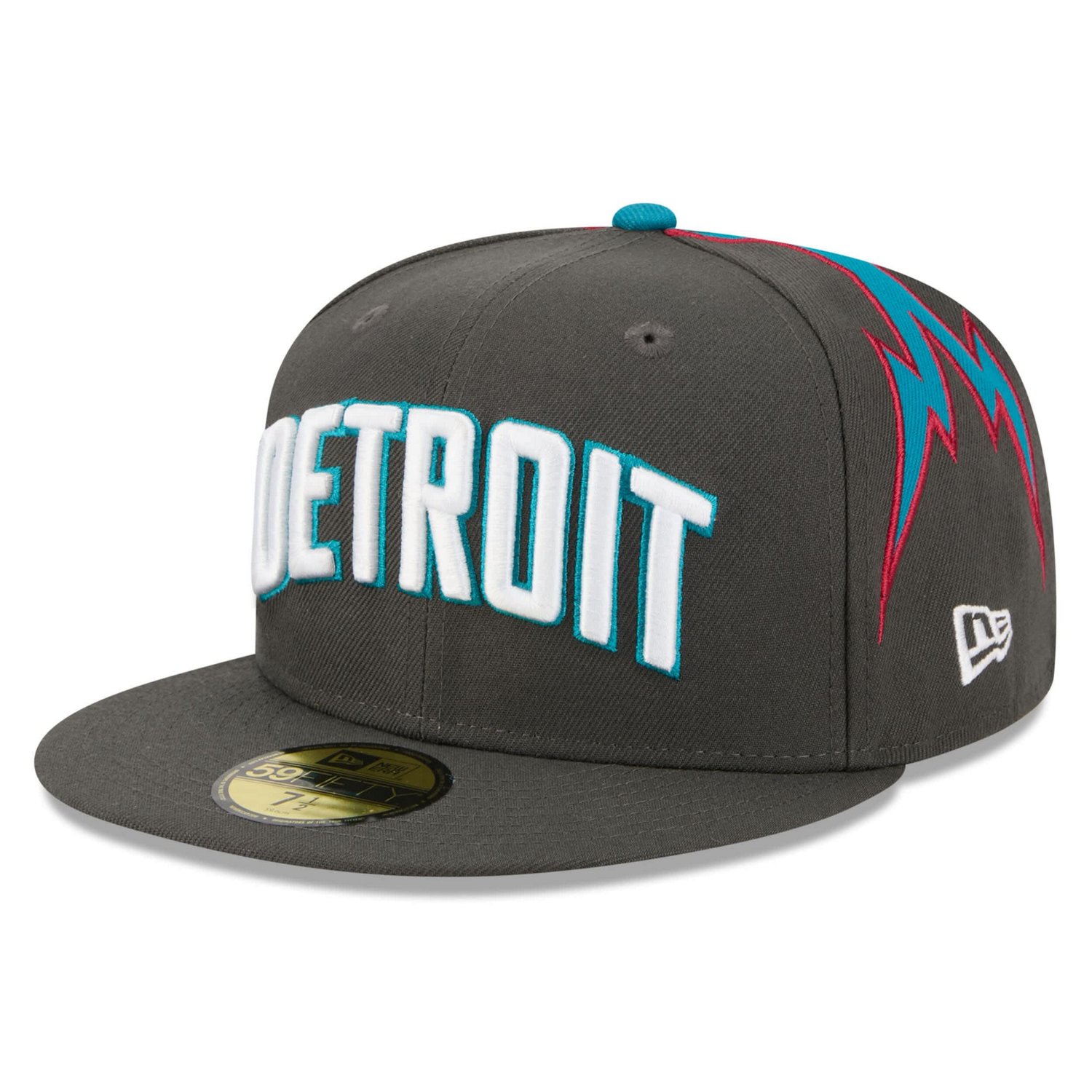 New Era Deep Detroit Pistons 2025 26 City Edition 59FIFTY Fitted Hat - view number 3