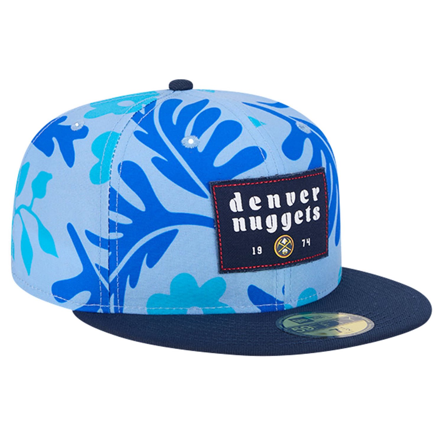 New Era Denver Nuggets Palm Fronds 2-Tone 59FIFTY Fitted Hat                                                                     - view number 3