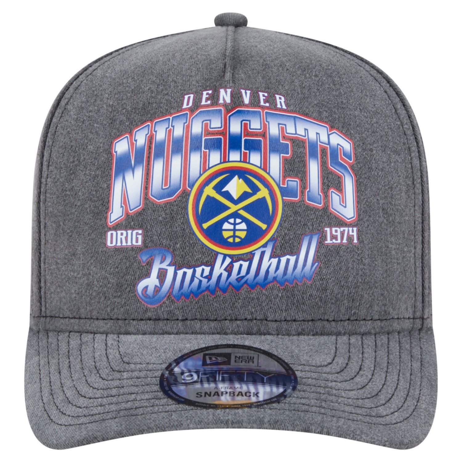 New Era Denver Nuggets Throwback Washed Pre-Curved 9FIFTY Snapback Hat - view number 2