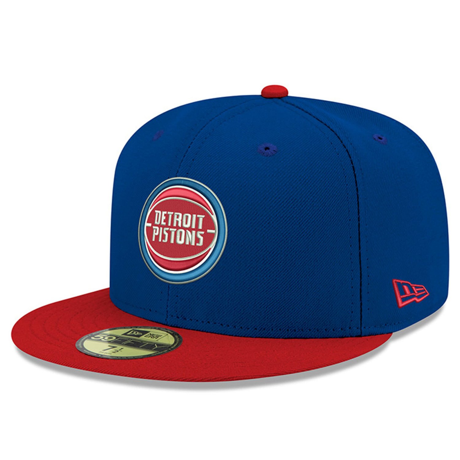 New Era Detroit Pistons Official Team Color 2Tone 59FIFTY Fitted Hat - view number 1