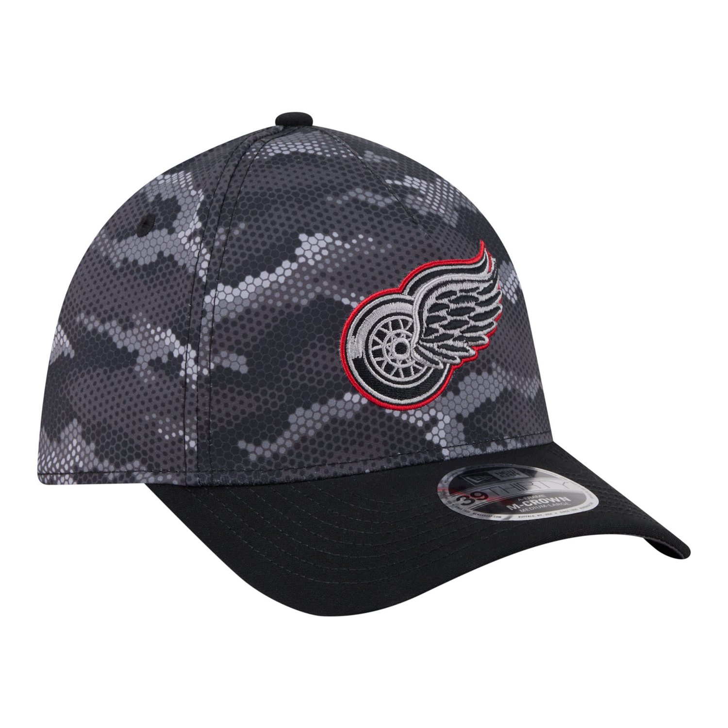New Era Detroit Red Wings Zero Dark 39THIRTY A-Frame M-Crown Flex Hat - view number 3