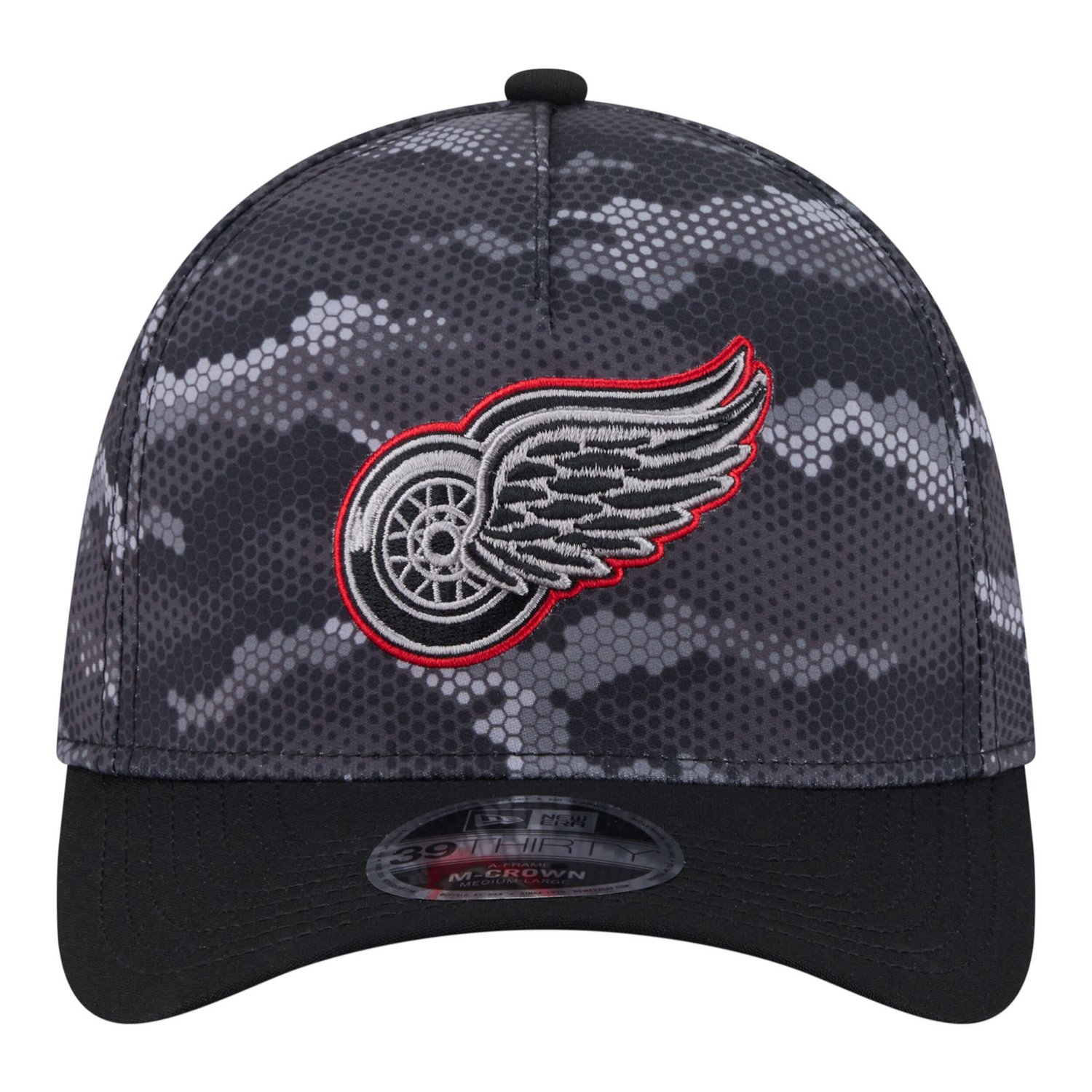 New Era Detroit Red Wings Zero Dark 39THIRTY A-Frame M-Crown Flex Hat - view number 2