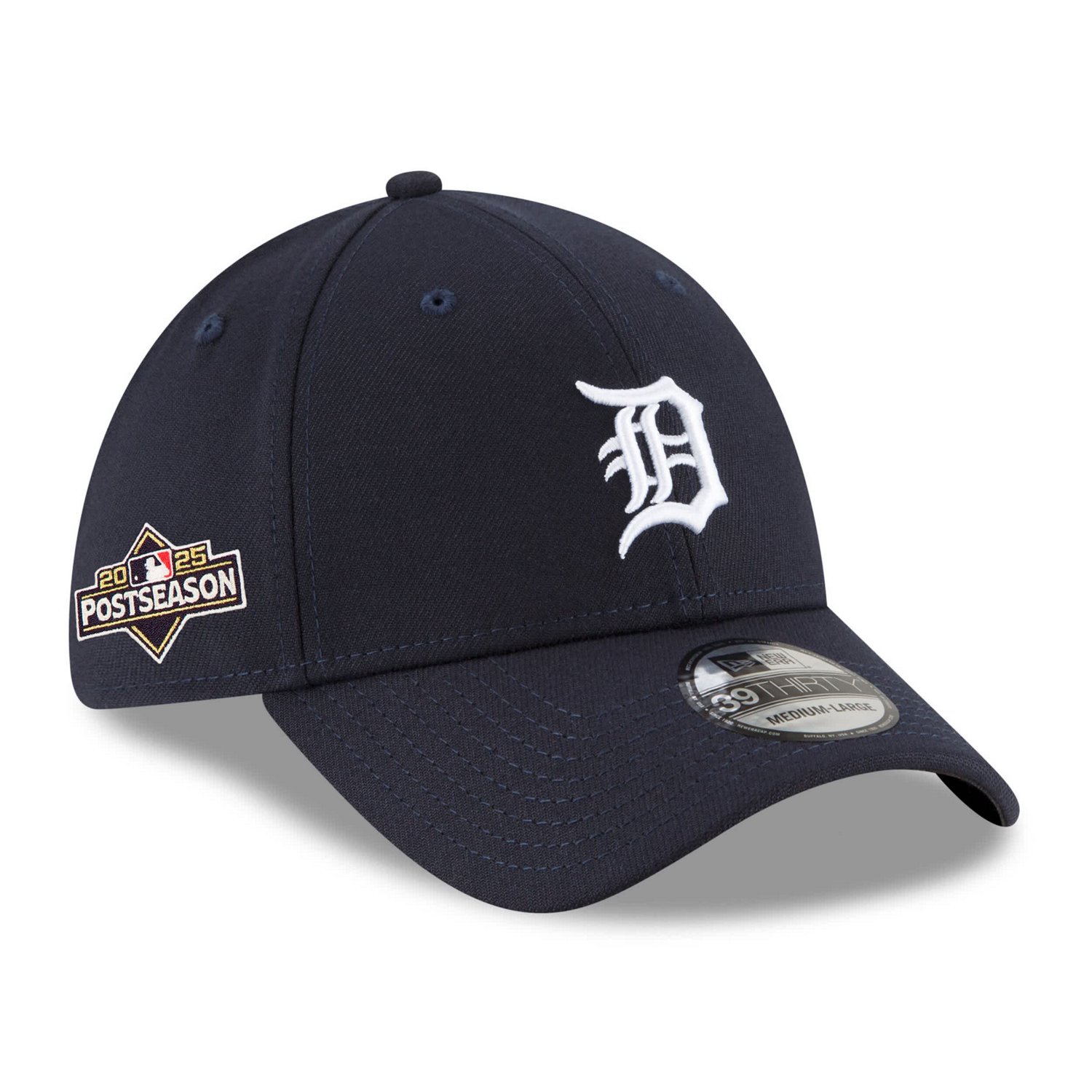 New Era Detroit Tigers 2025 MLB Postseason Side Patch 39THIRTY Flex Hat