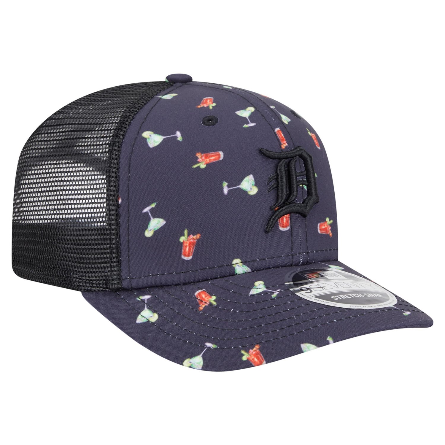 New Era Detroit Tigers Adventure Drinks Pattern 9SEVENTY Stretch-Snap Hat - view number 3