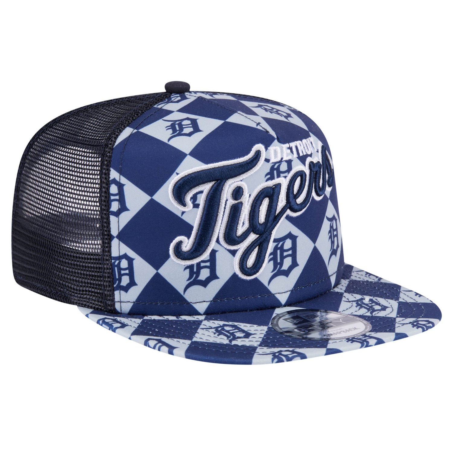 New Era Detroit Tigers Seeing Diamonds A-Frame Trucker 9FIFTY Snapback Hat