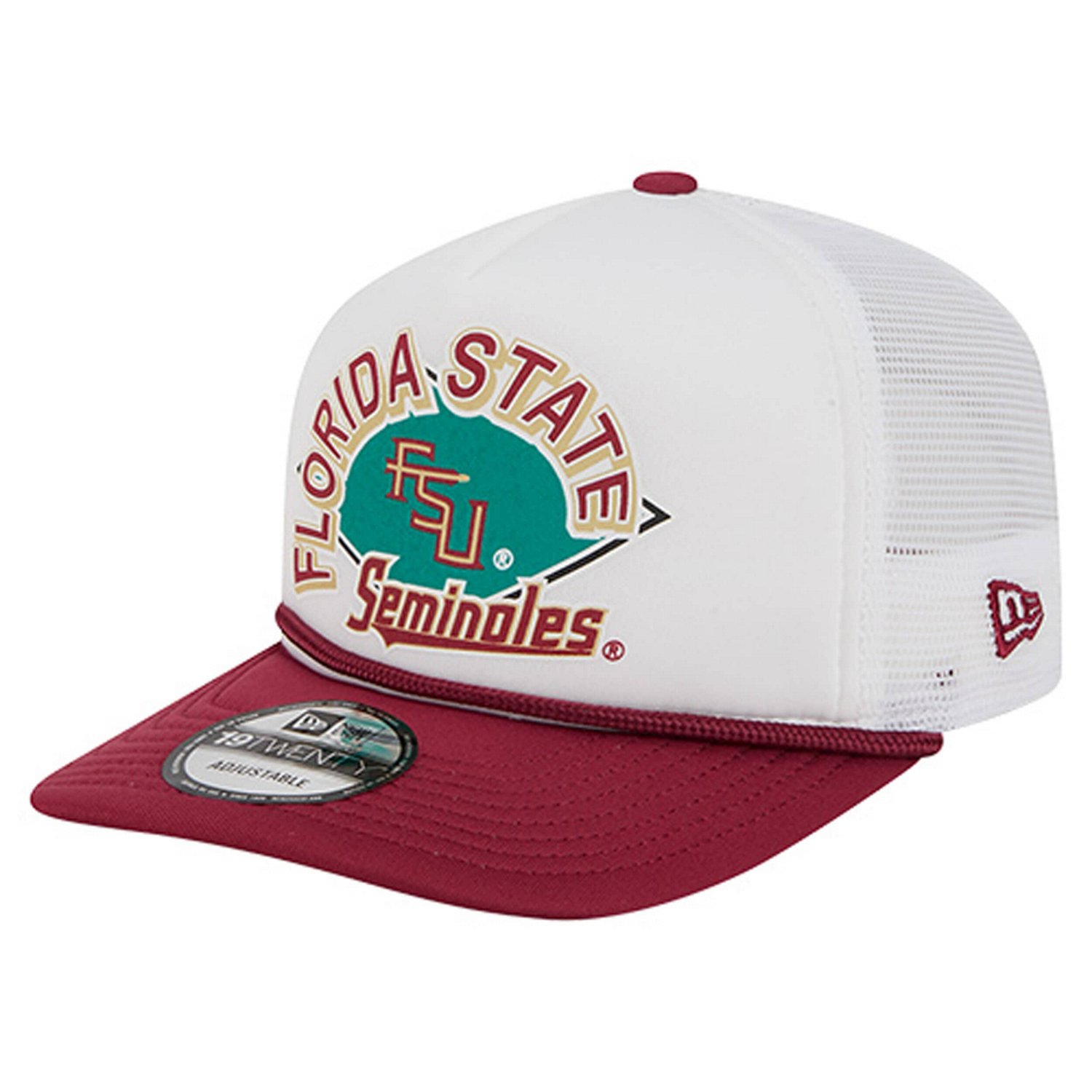 New Era Florida State Seminoles Diamond 19TWENTY Golfer Adjustable Hat - view number 3