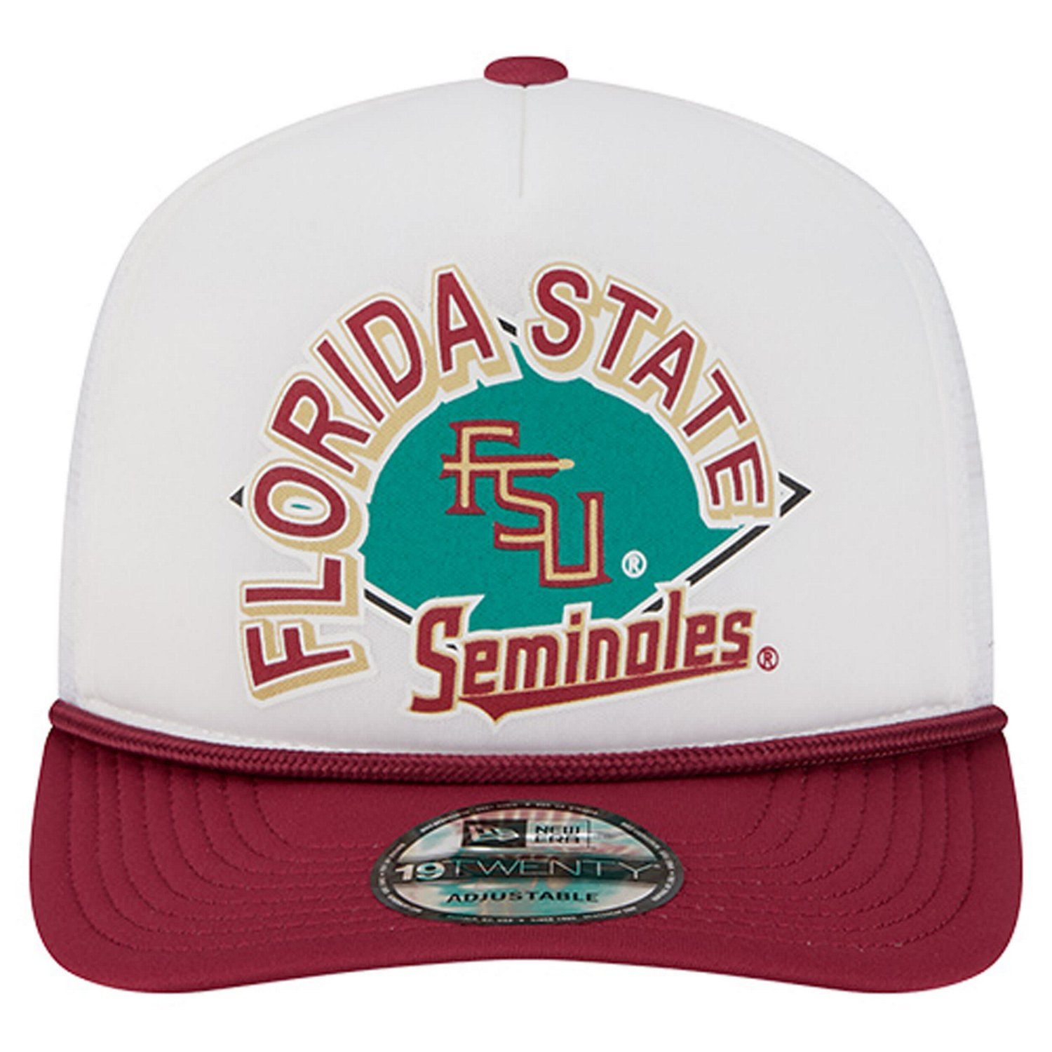 New Era Florida State Seminoles Diamond 19TWENTY Golfer Adjustable Hat - view number 2