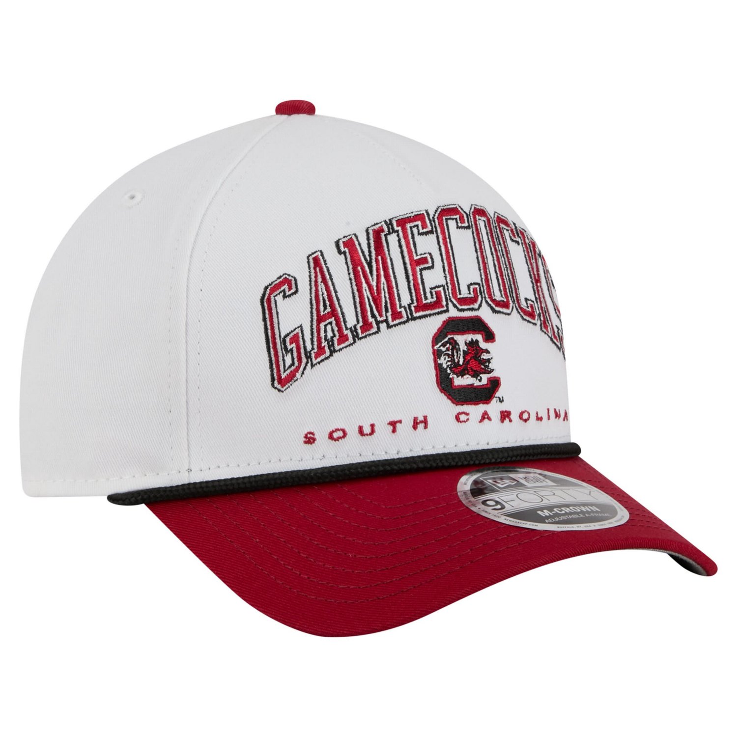 New Era Garnet South Carolina Gamecocks Arch Two-Tone Rope 9FORTY A-Frame M-Crown Adjustable Hat - view number 3