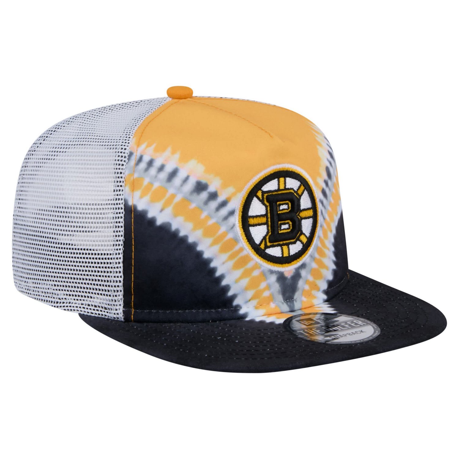 New Era Gold Boston Bruins Throwback V-Dye Adjustable Golfer Hat - view number 3