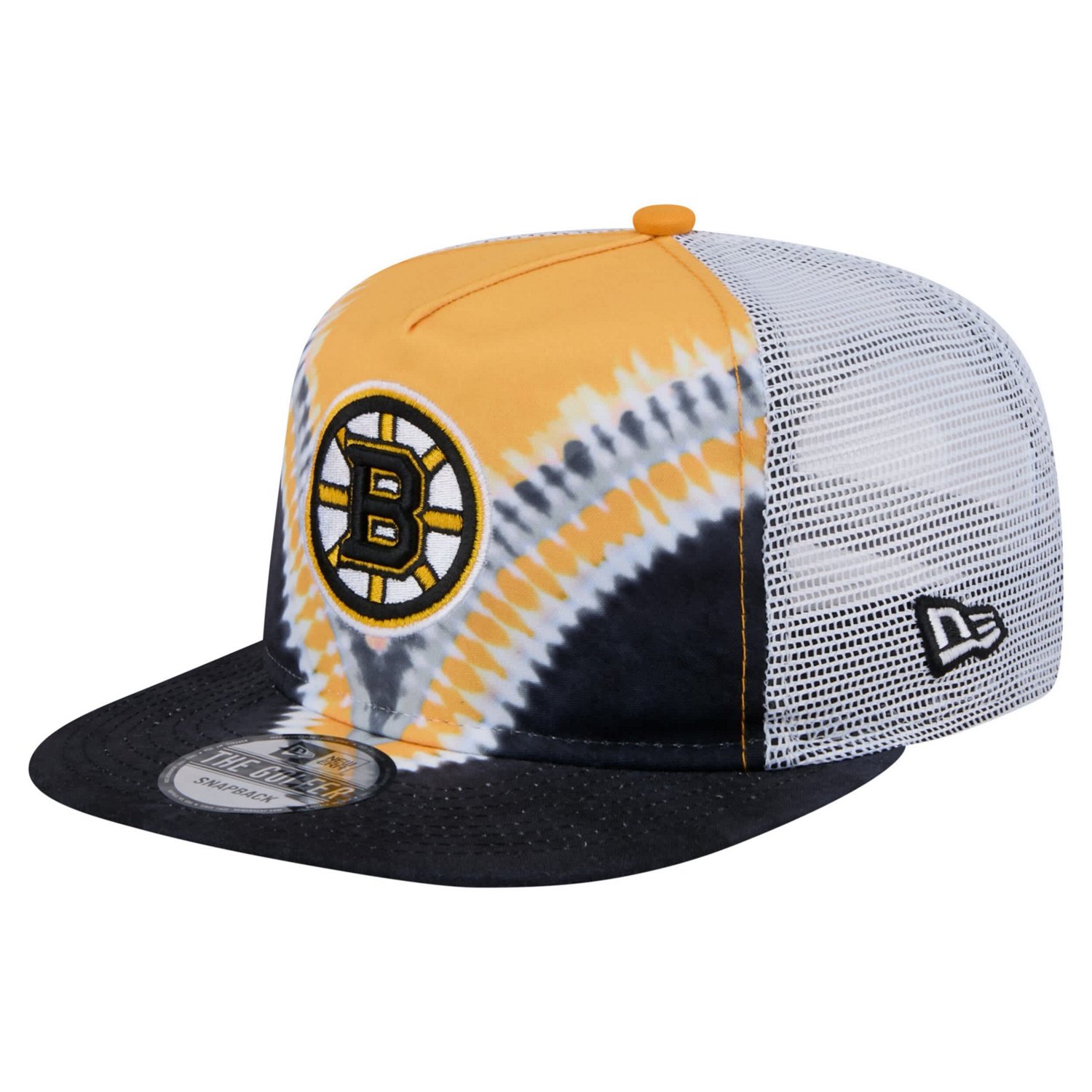 New Era Gold Boston Bruins Throwback V-Dye Adjustable Golfer Hat - view number 1