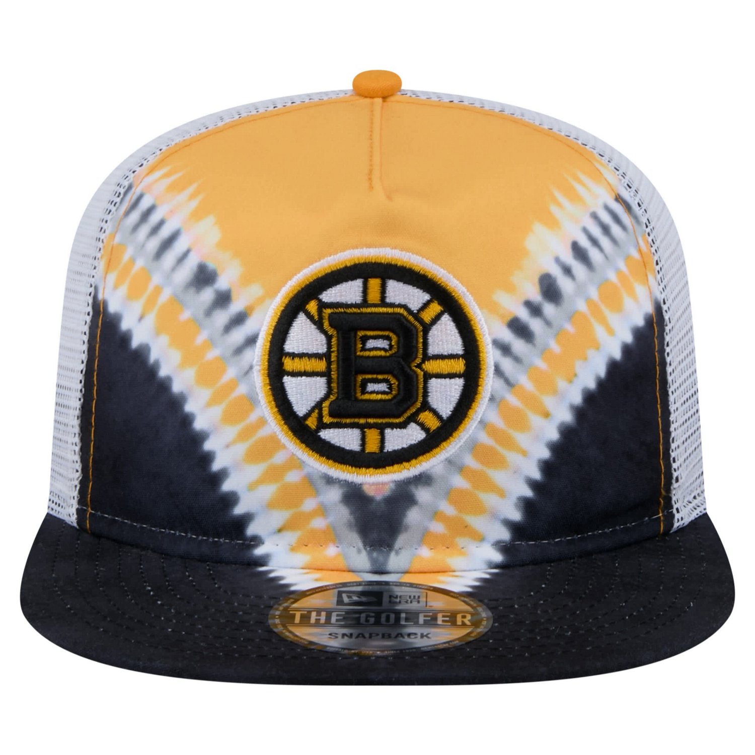 New Era Gold Boston Bruins Throwback V-Dye Adjustable Golfer Hat - view number 2