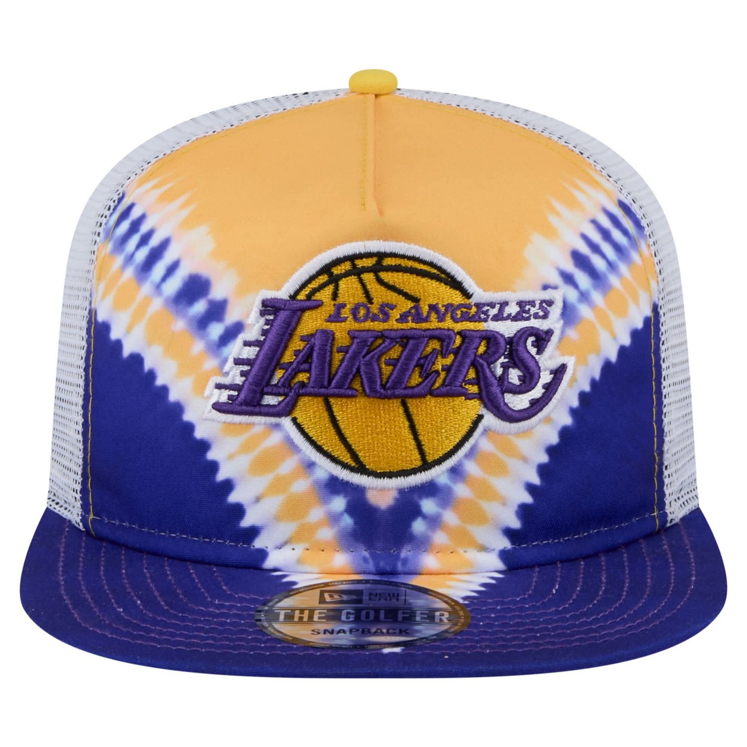 New Era Gold Los Angeles Lakers Throwback Dye Golfer Snapback Hat - view number 2