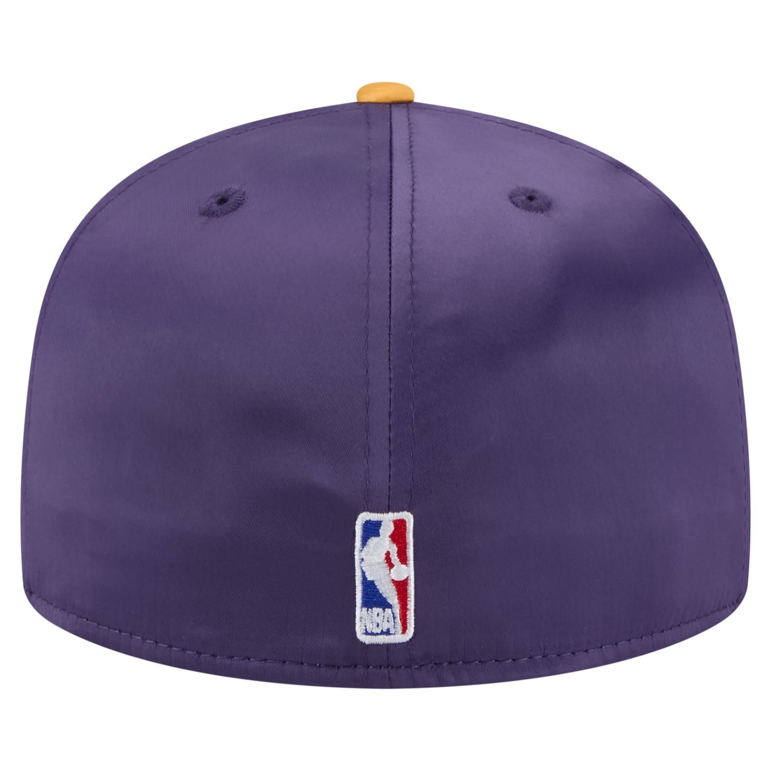 New Era Gold Los Angeles Lakers Throwback Satin Vintage Pin Two-Tone 59FIFTY Fitted Hat - view number 4
