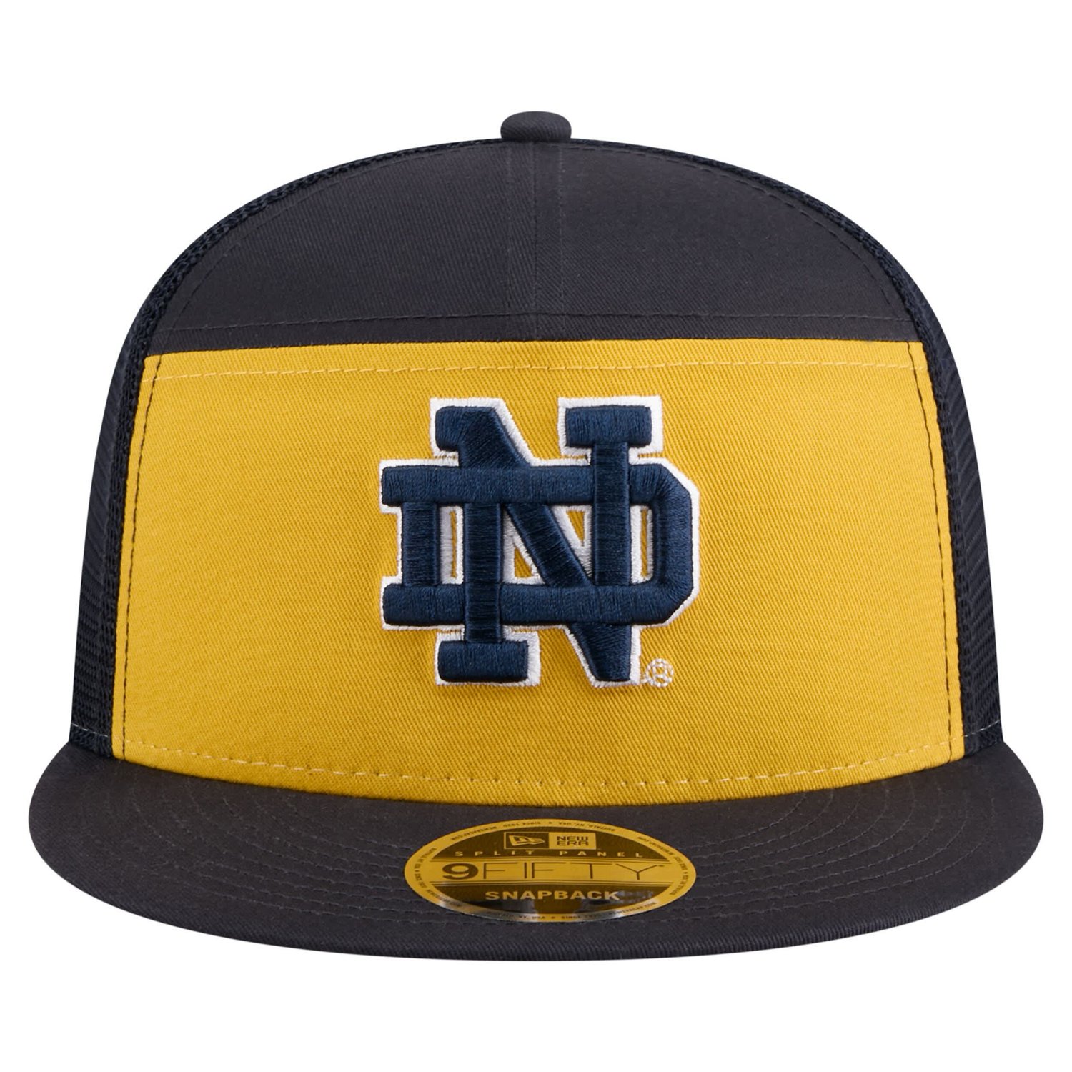New Era Gold Notre Dame Fighting Irish Outdoor Wide Panel 9FIFTY Snapback Trucker Hat - view number 2