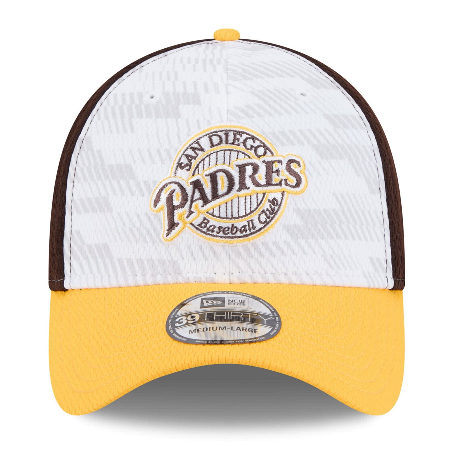 New Era Gold San Diego Padres 2025 MLB Clubhouse 39THIRTY Flex Hat - view number 2