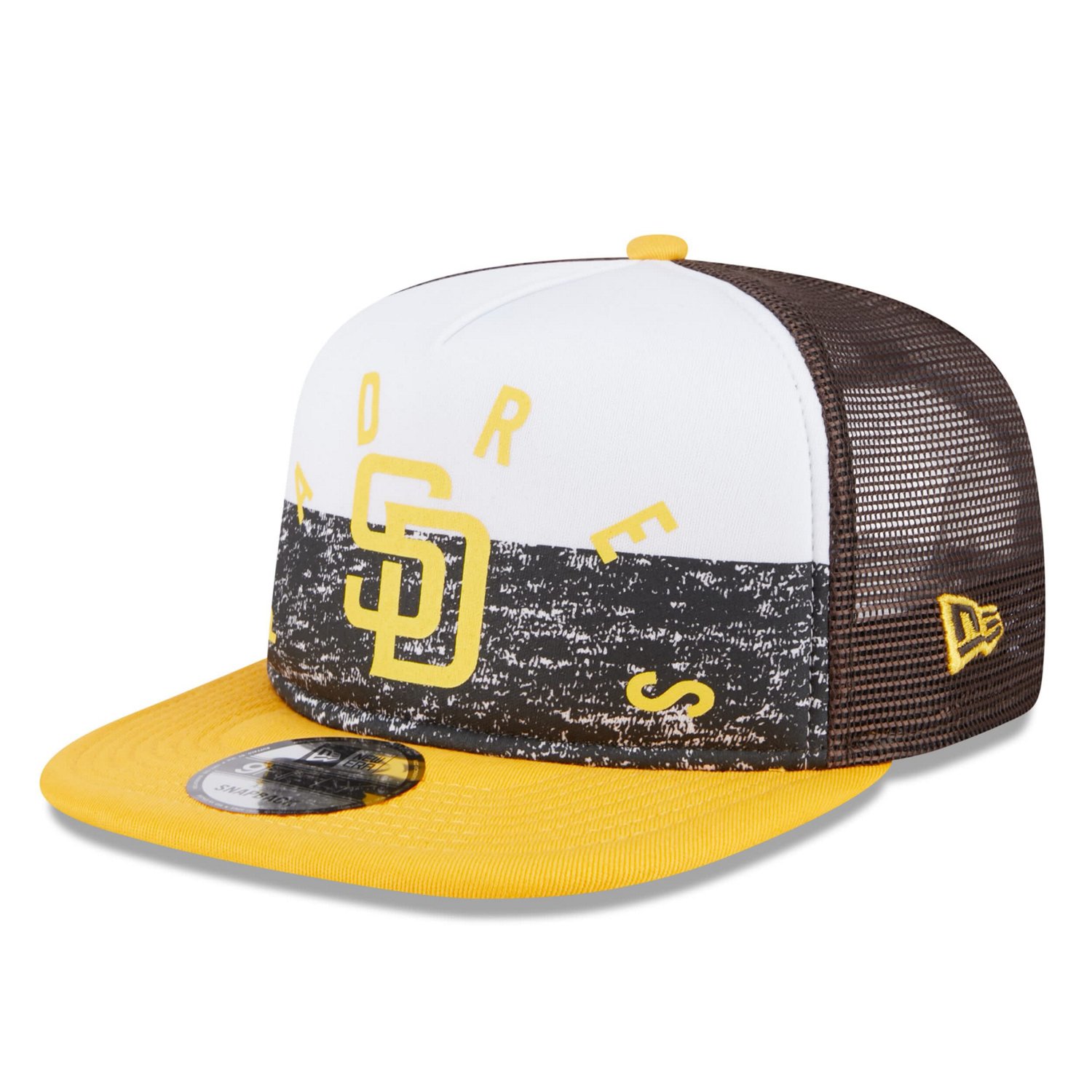 New Era /Gold San Diego Padres Team Foam Front A-Frame Trucker