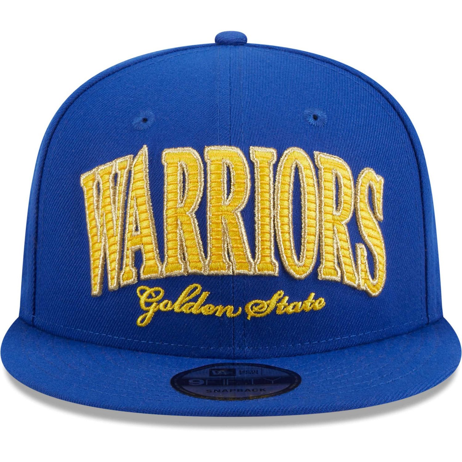 New Era Golden State Warriors Golden Tall Text 9FIFTY Snapback Hat
