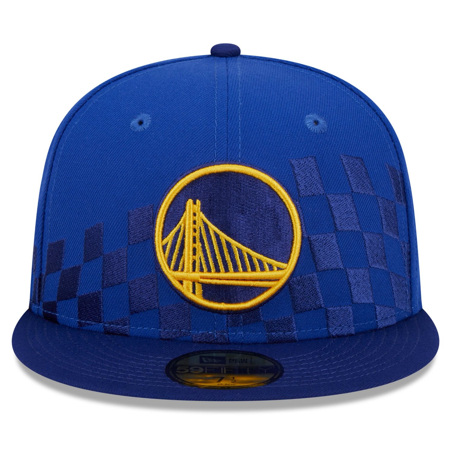 New Era Golden State Warriors Rally Drive Checkerboard 59FIFTY Crown Fitted Hat
