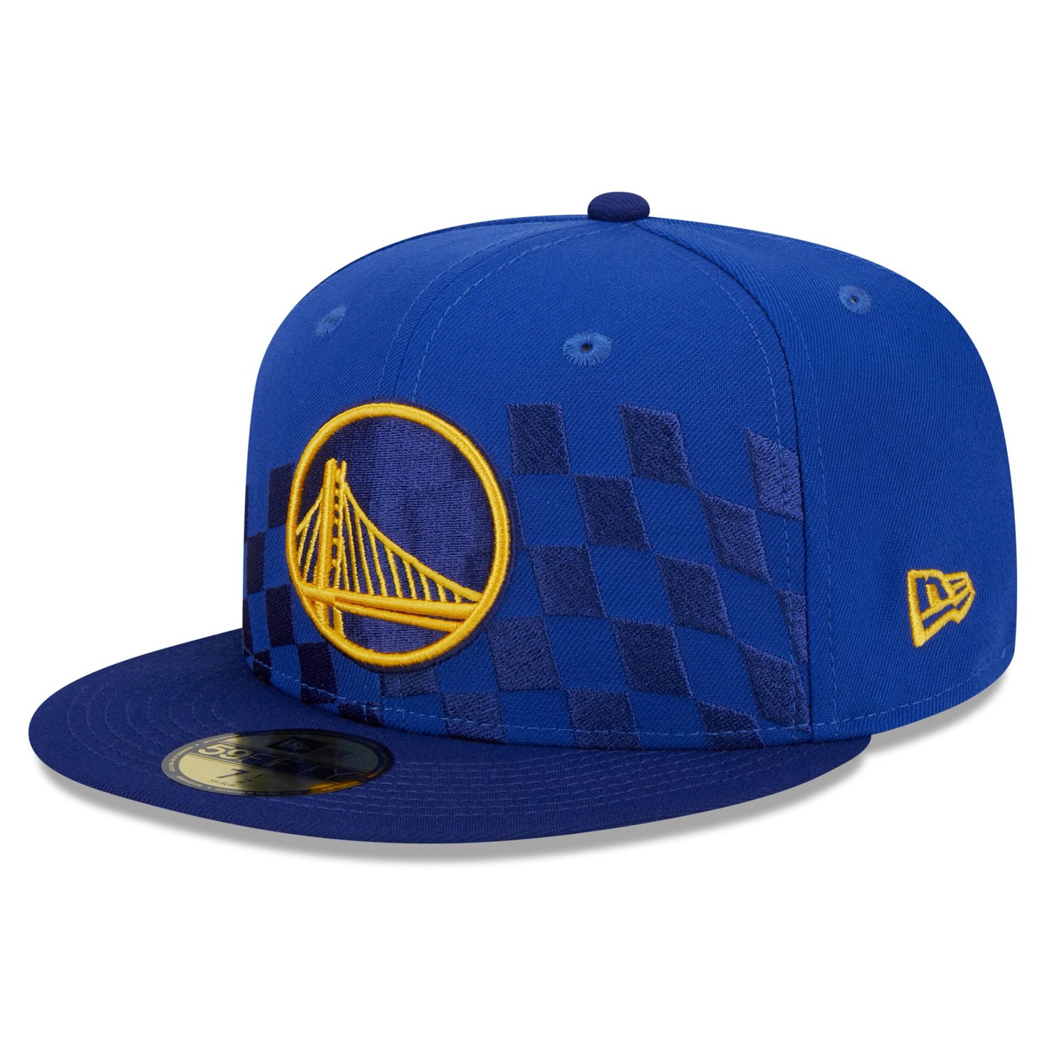 New Era Golden State Warriors Rally Drive Checkerboard 59FIFTY Crown Fitted Hat