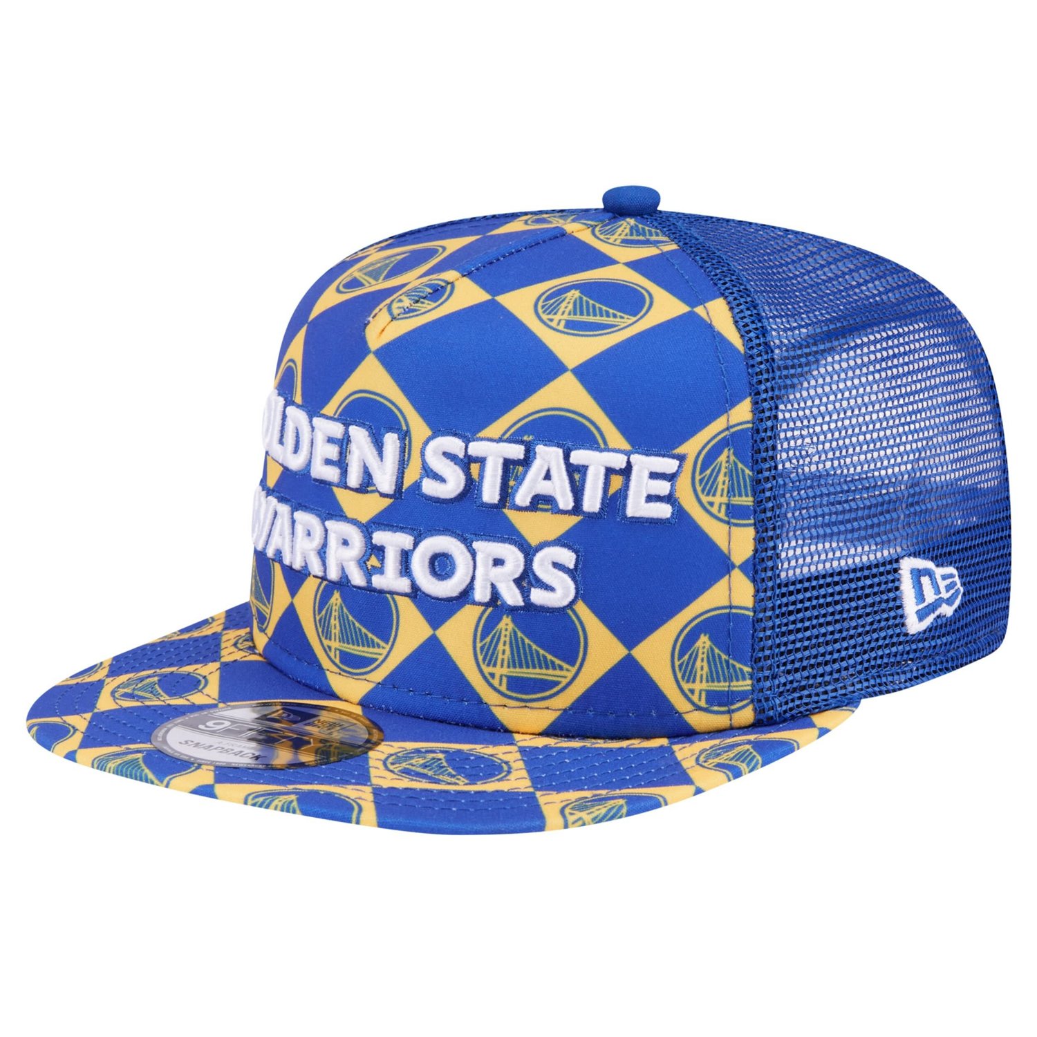 New Era Golden State Warriors Seeing Diamonds A-Frame Trucker 9FIFTY Snapback Hat