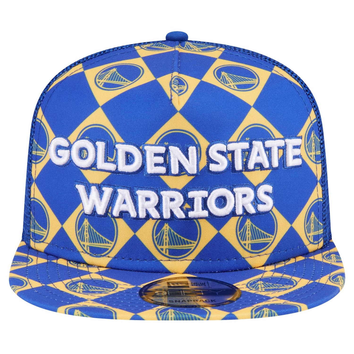 New Era Golden State Warriors Seeing Diamonds A-Frame Trucker 9FIFTY Snapback Hat - view number 2