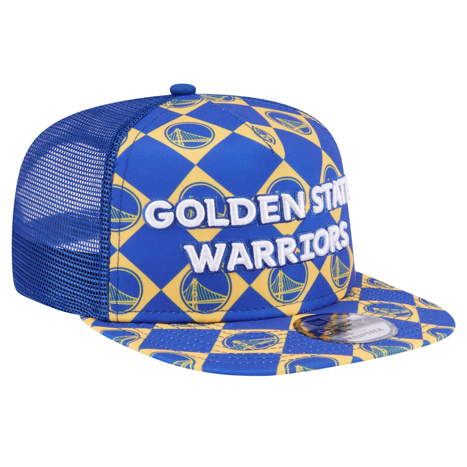 New Era Golden State Warriors Seeing Diamonds A-Frame Trucker 9FIFTY Snapback Hat